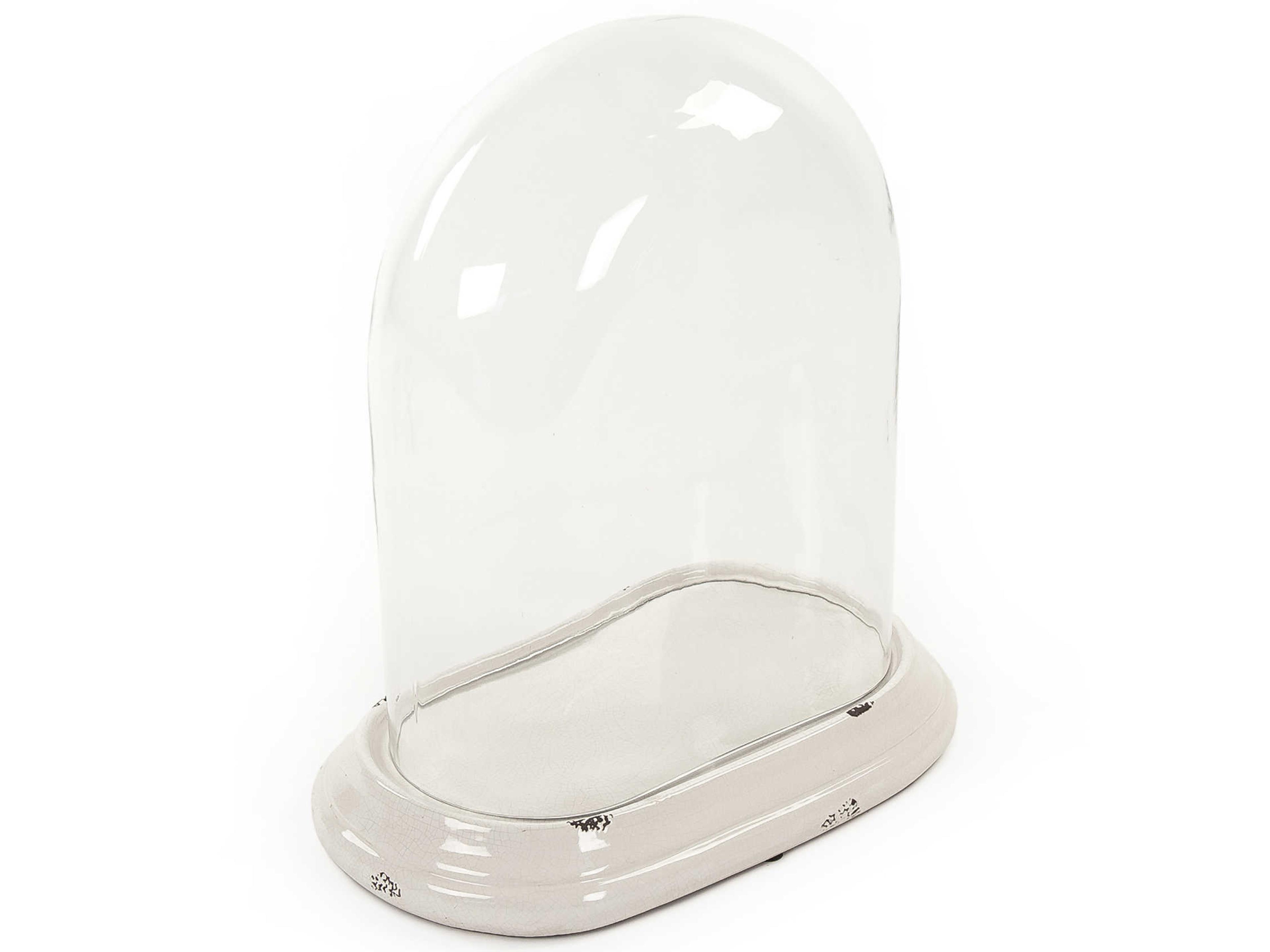 Zentique Distressed Crackle White Storage Case