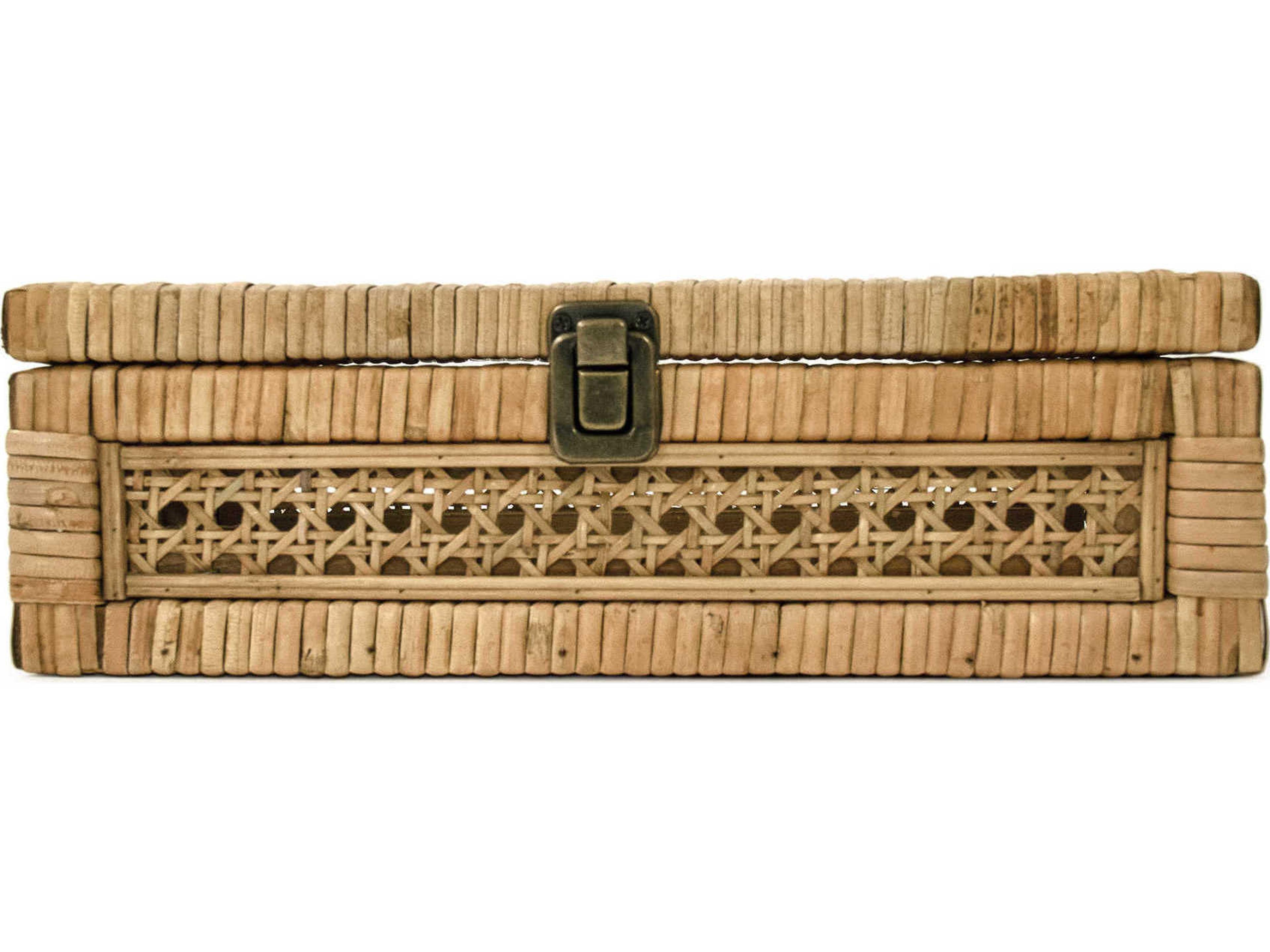 Zentique Weathered Natural Rattan Storage Case