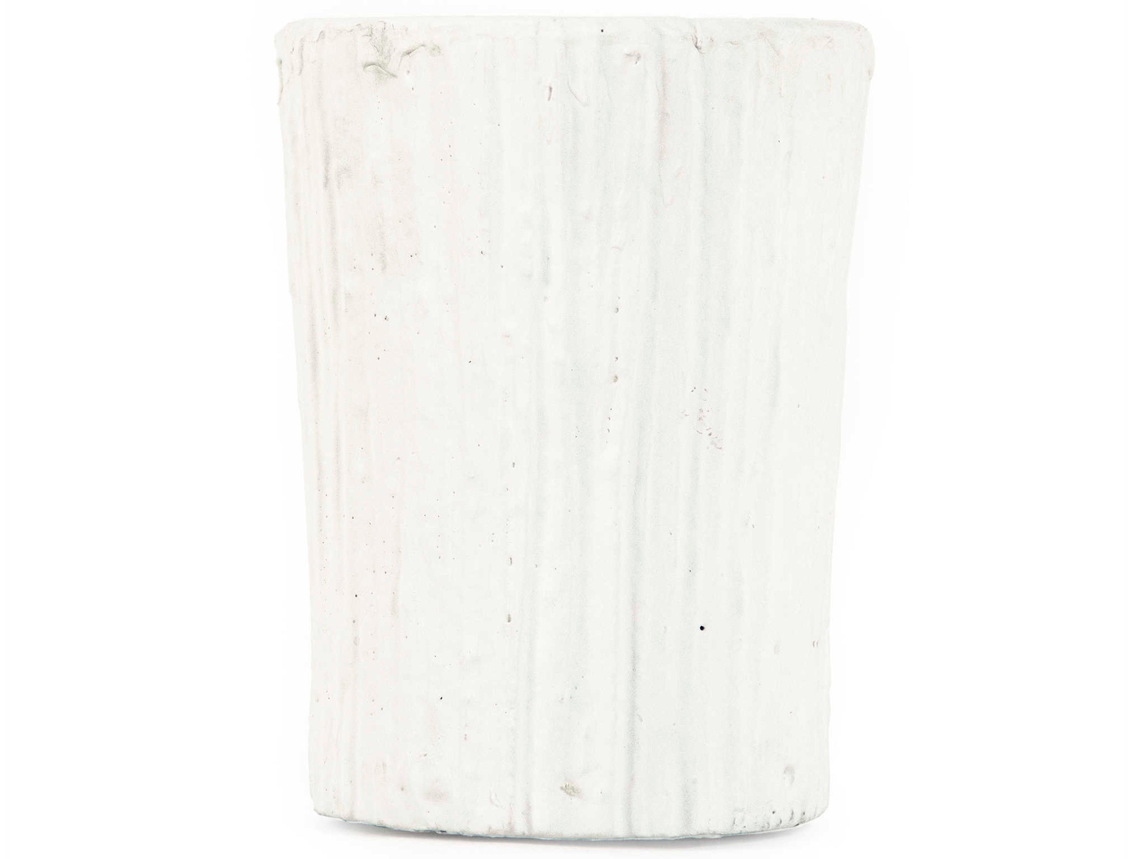 Zentique Distressed White 8" High Vase