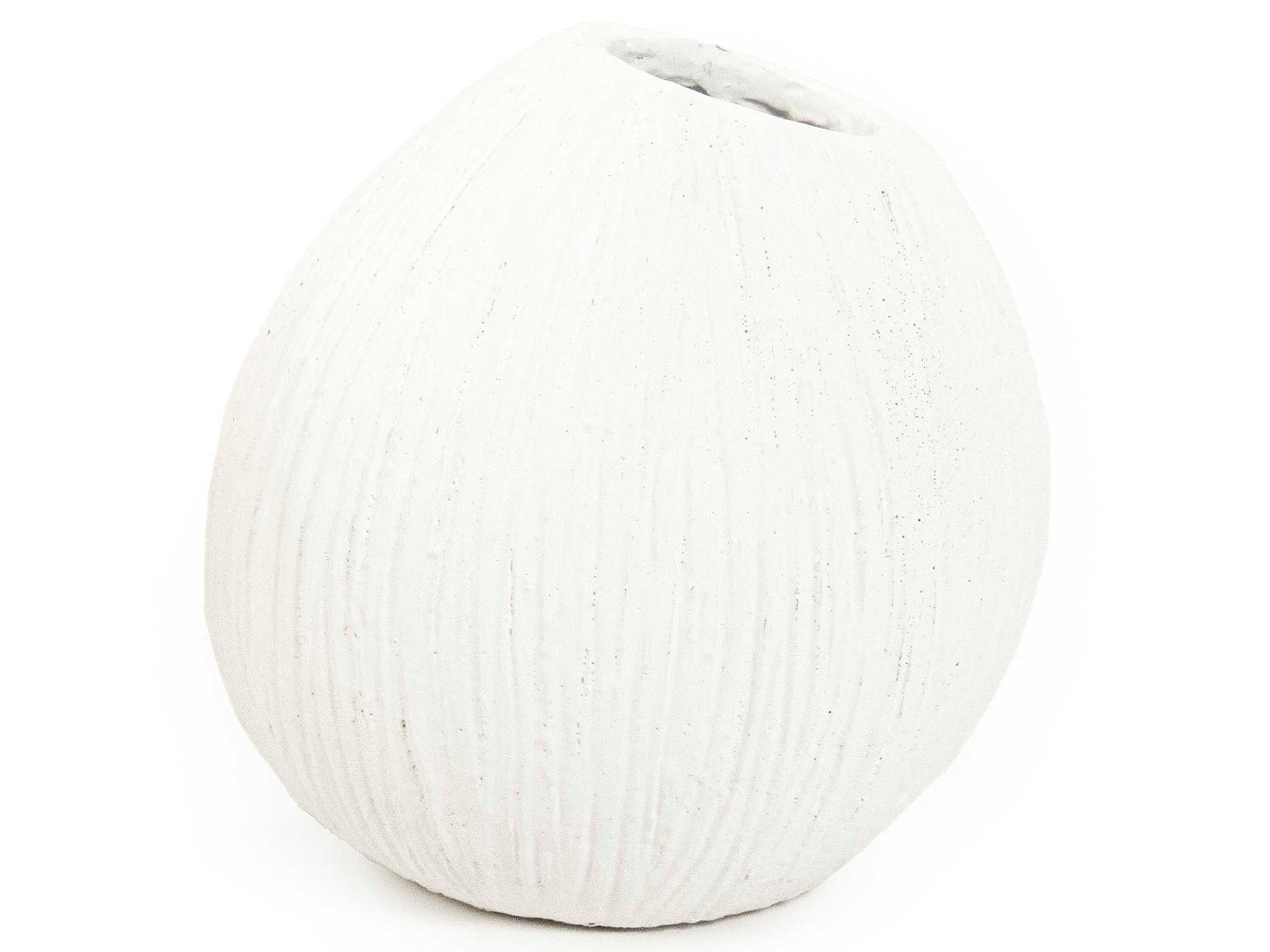Zentique Distressed White 11" Vase