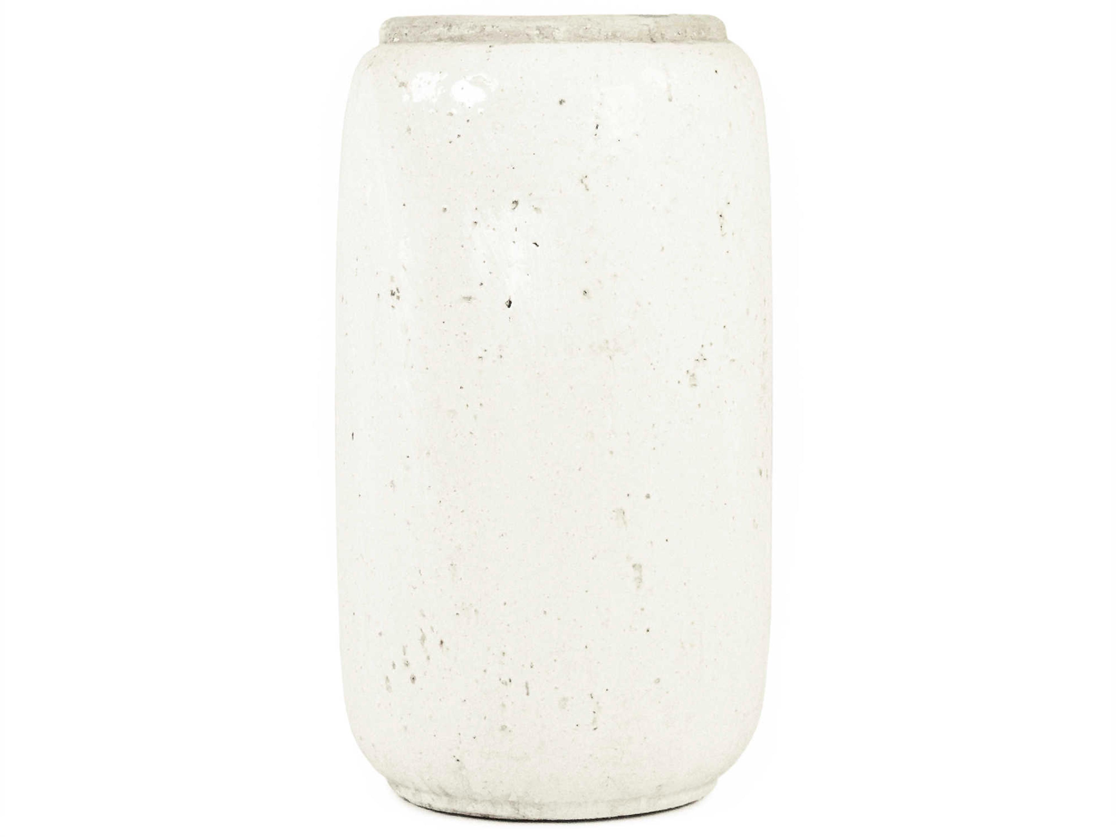 Distressed White Vase