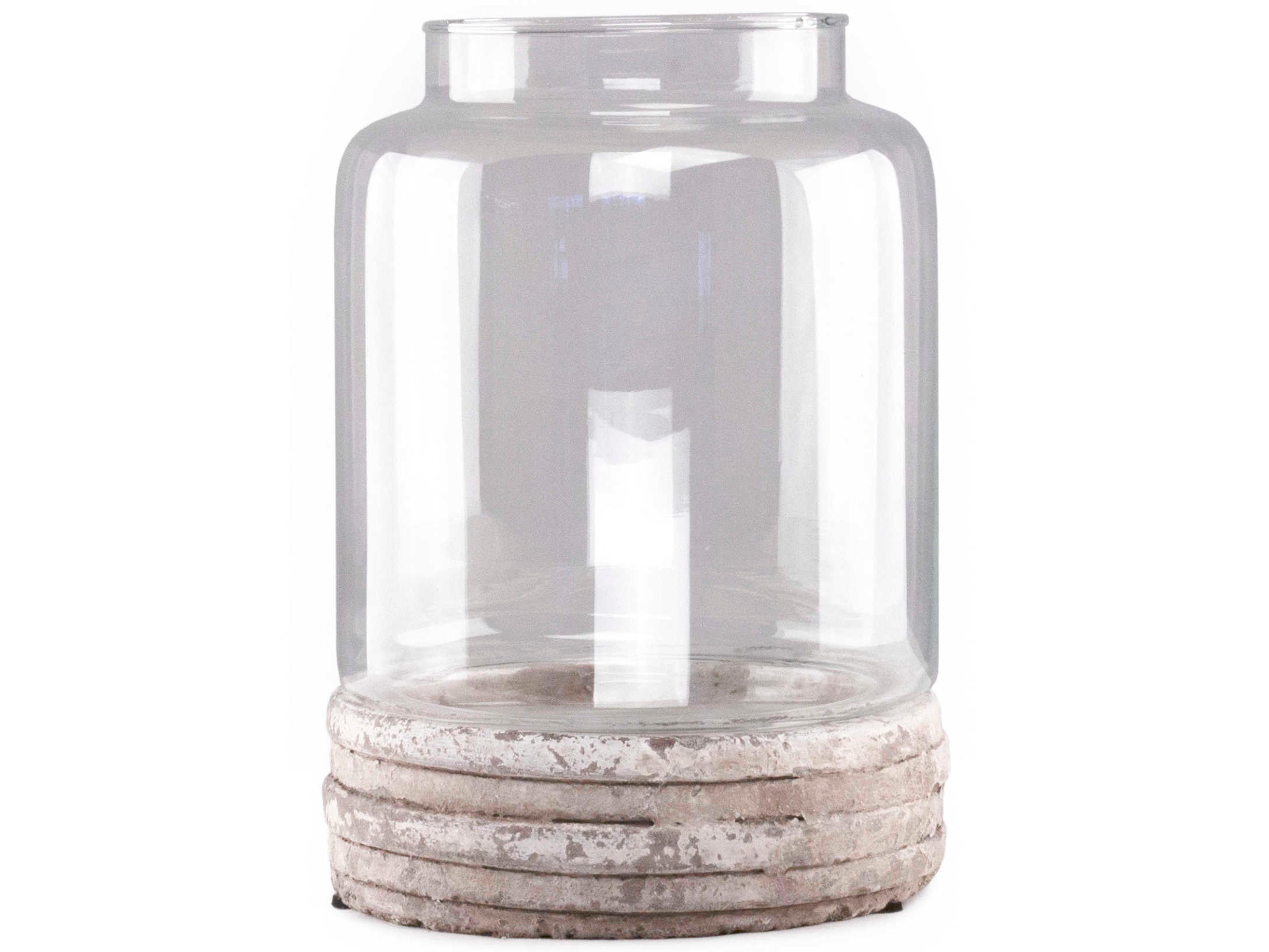 Distressed White 14" High Vase