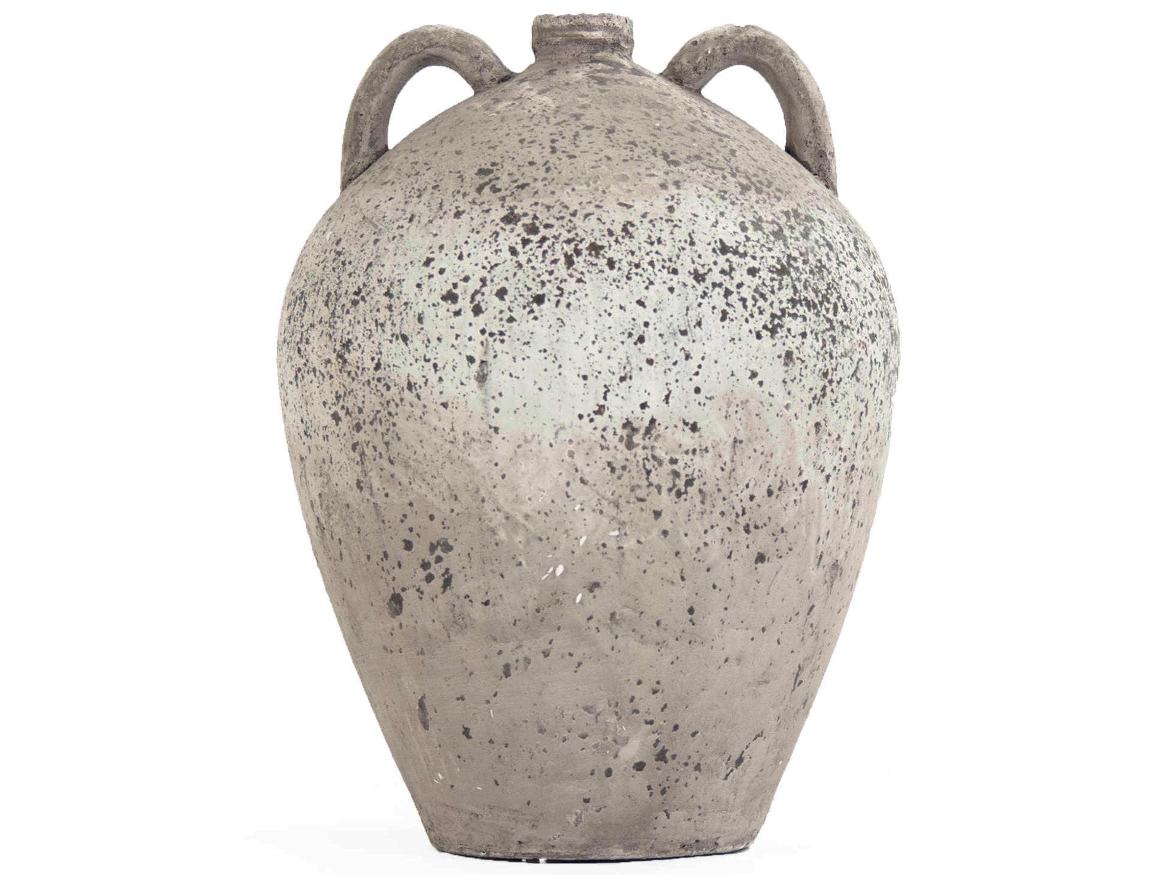 Distressed Grey Wash Handle Jar