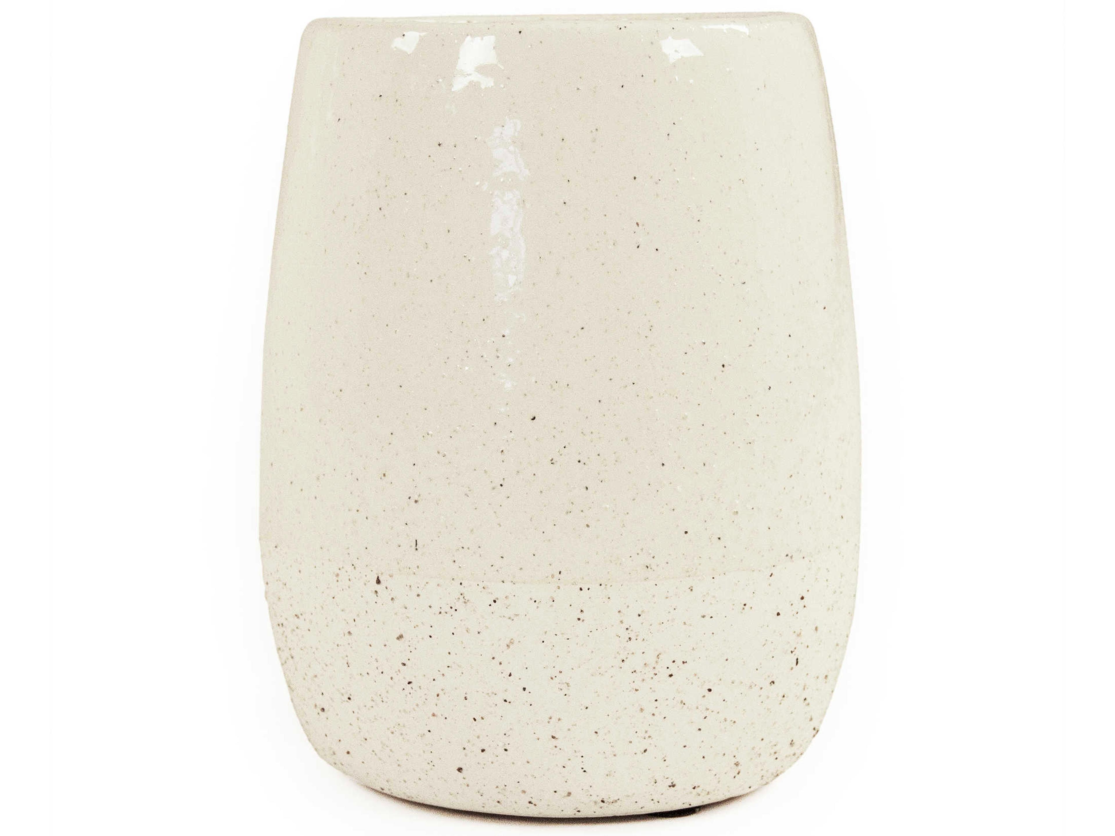 Distressed White 8" High Vase