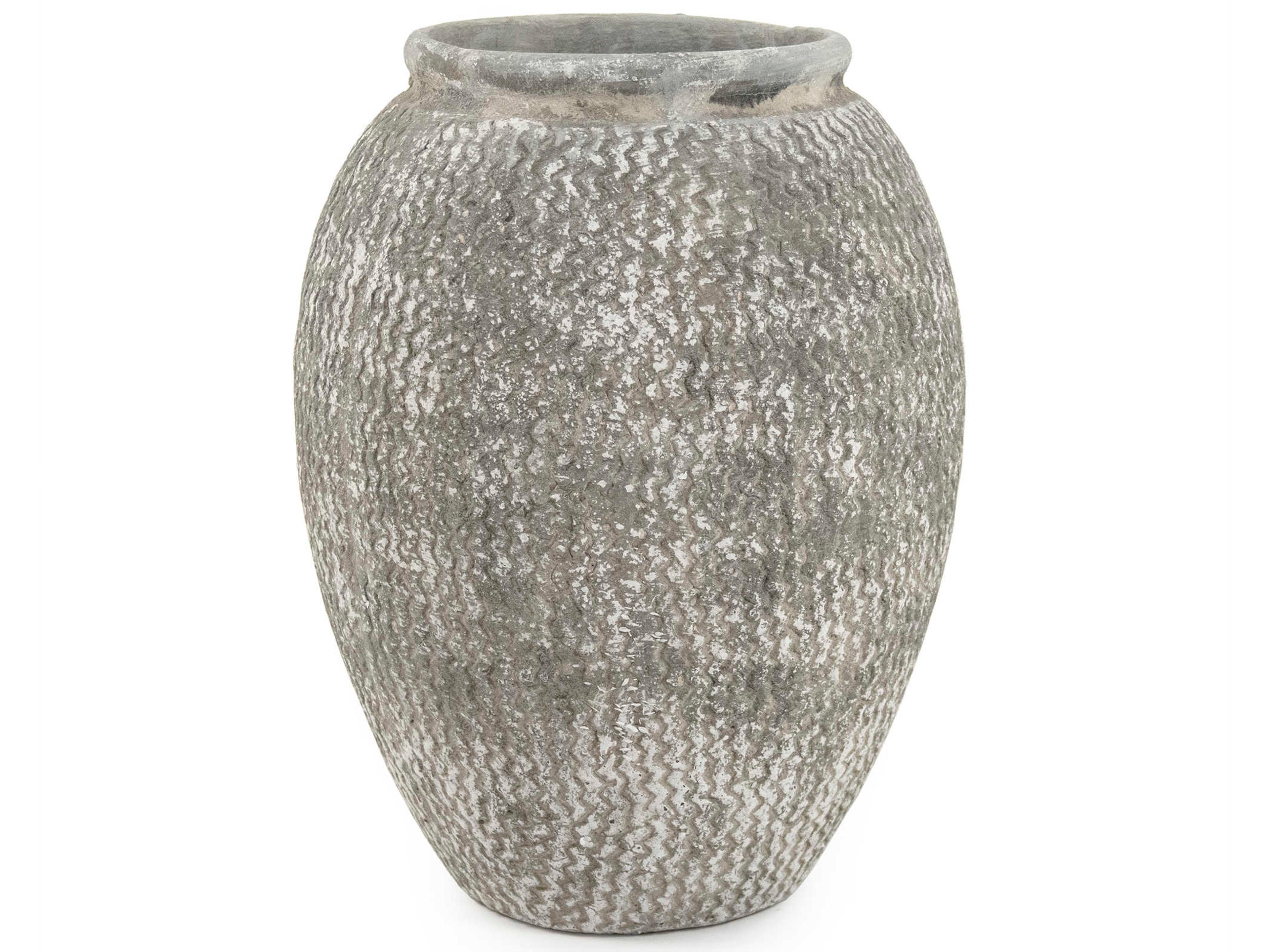Distressed Grey Vase