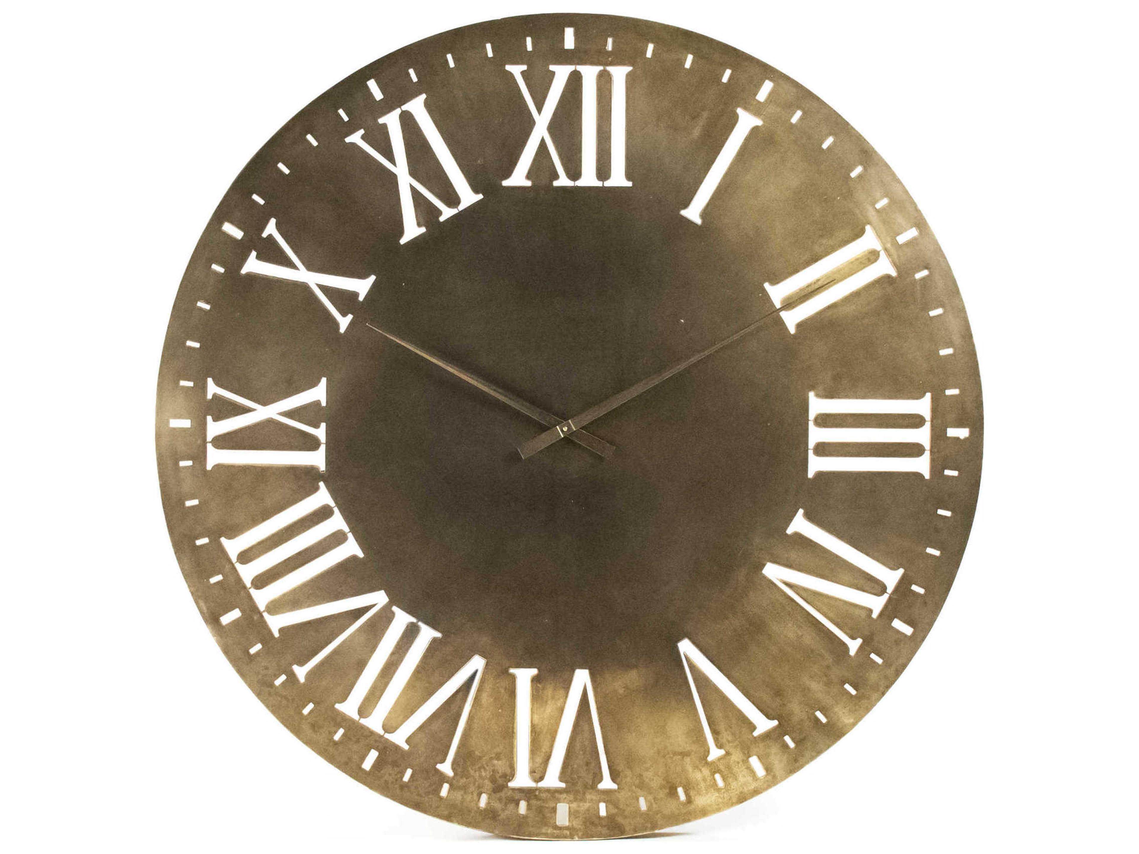 Distressed Gold Laure Wall Clock