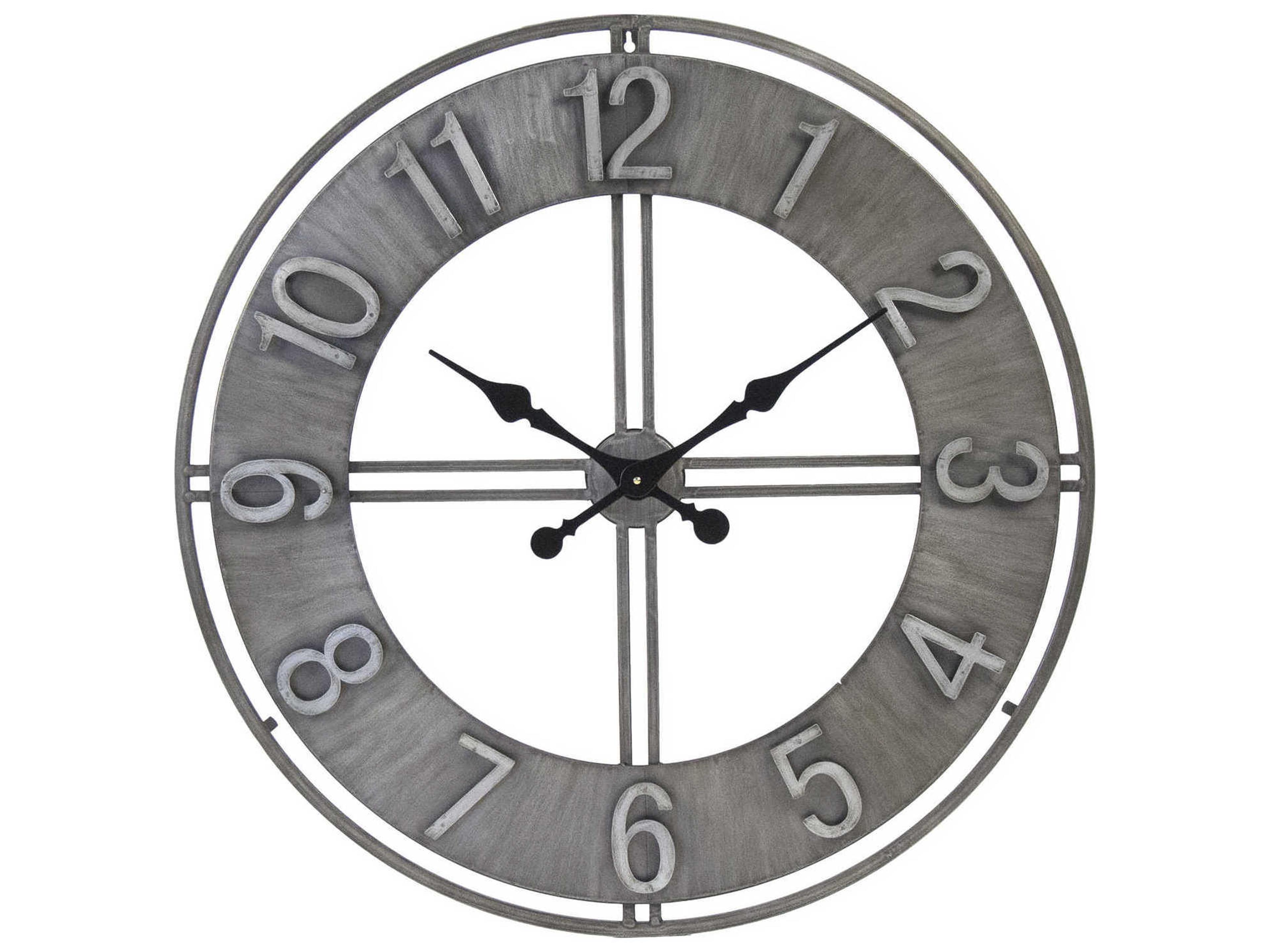 Distressed Metal Adorlee Wall Clock