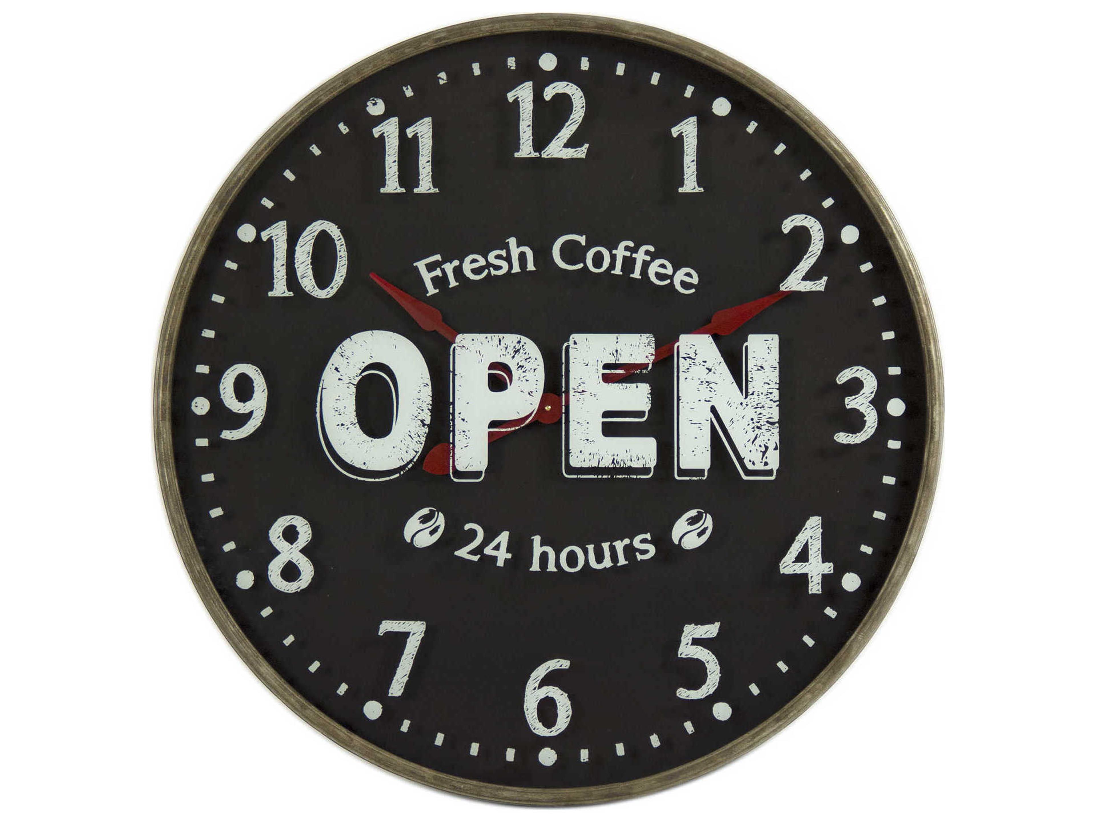 Black / White Iron Wall Clock