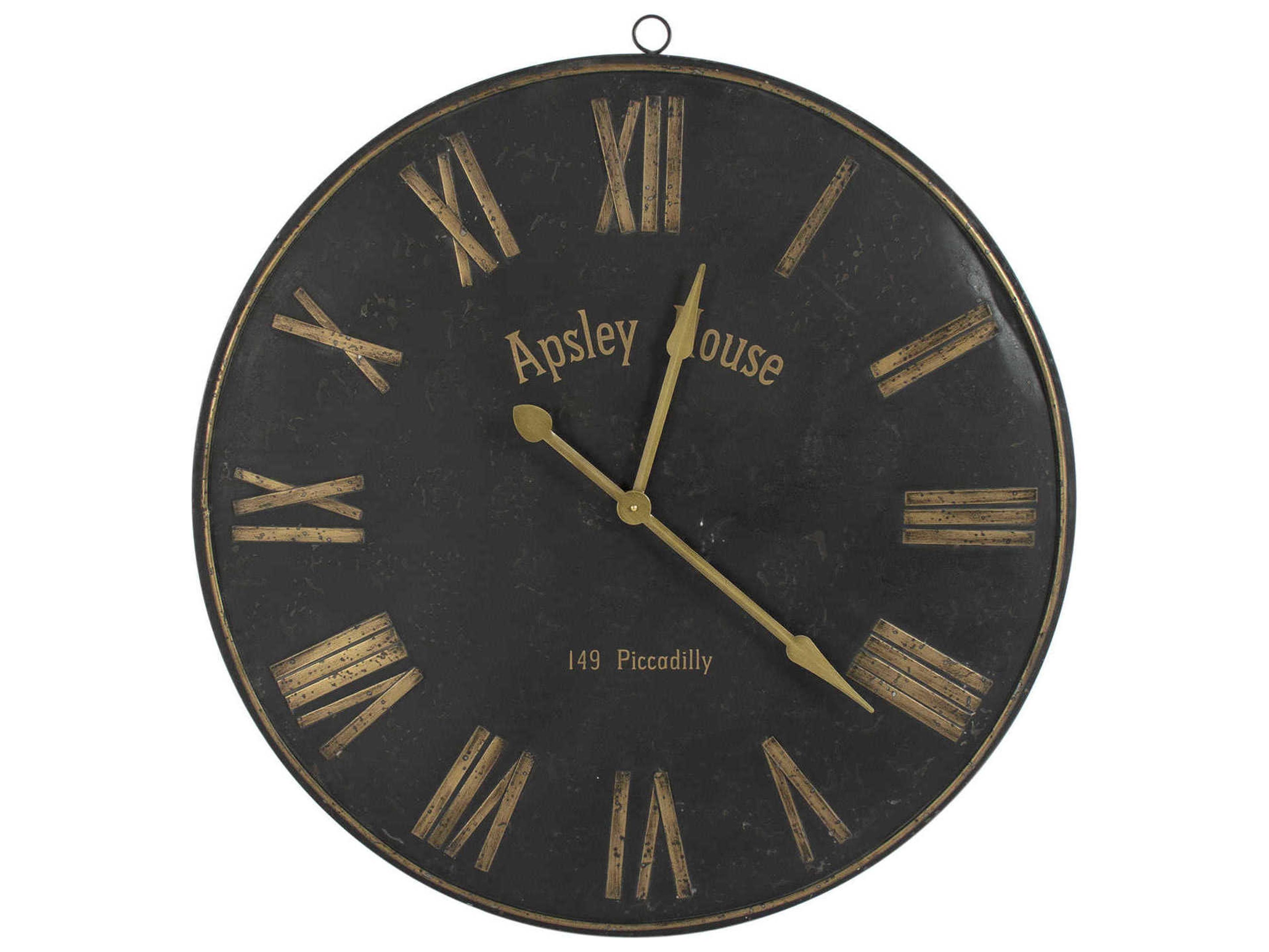 Black / Gold Iron Wall Clock