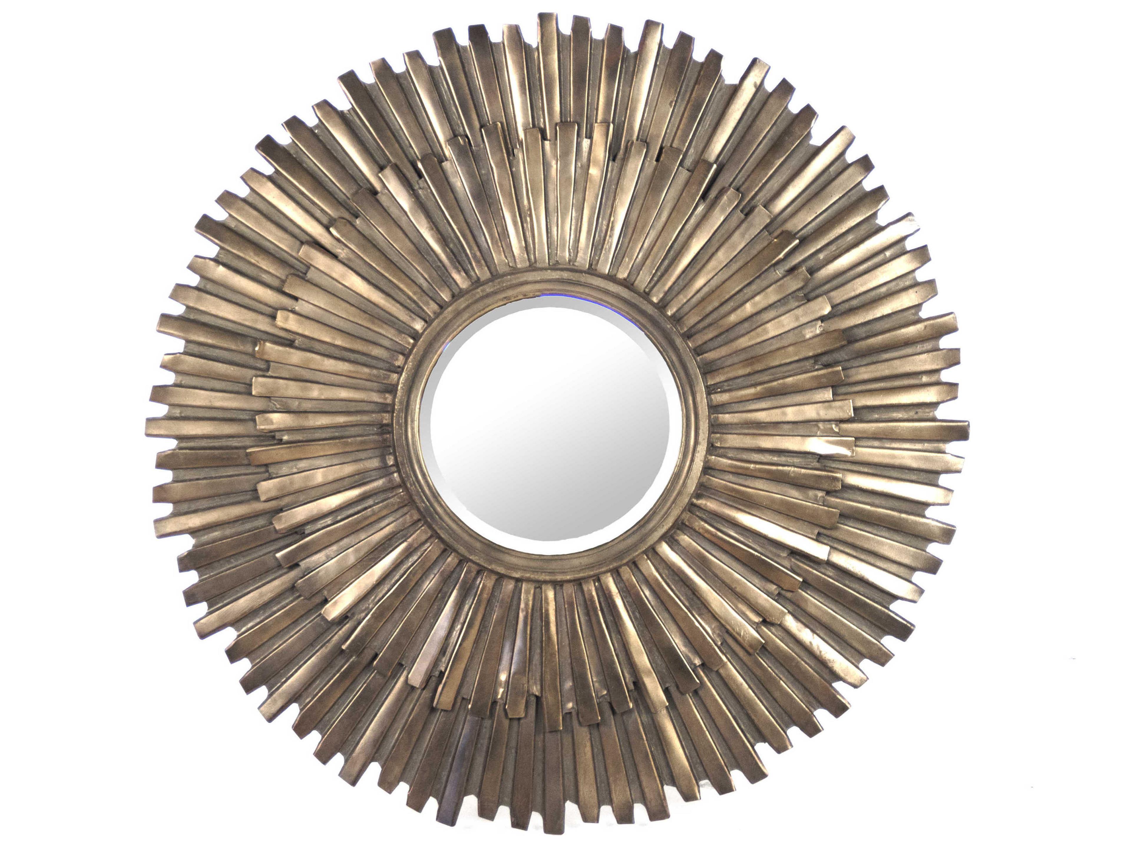 Daria Antique Gold Sunburst Wall Mirror