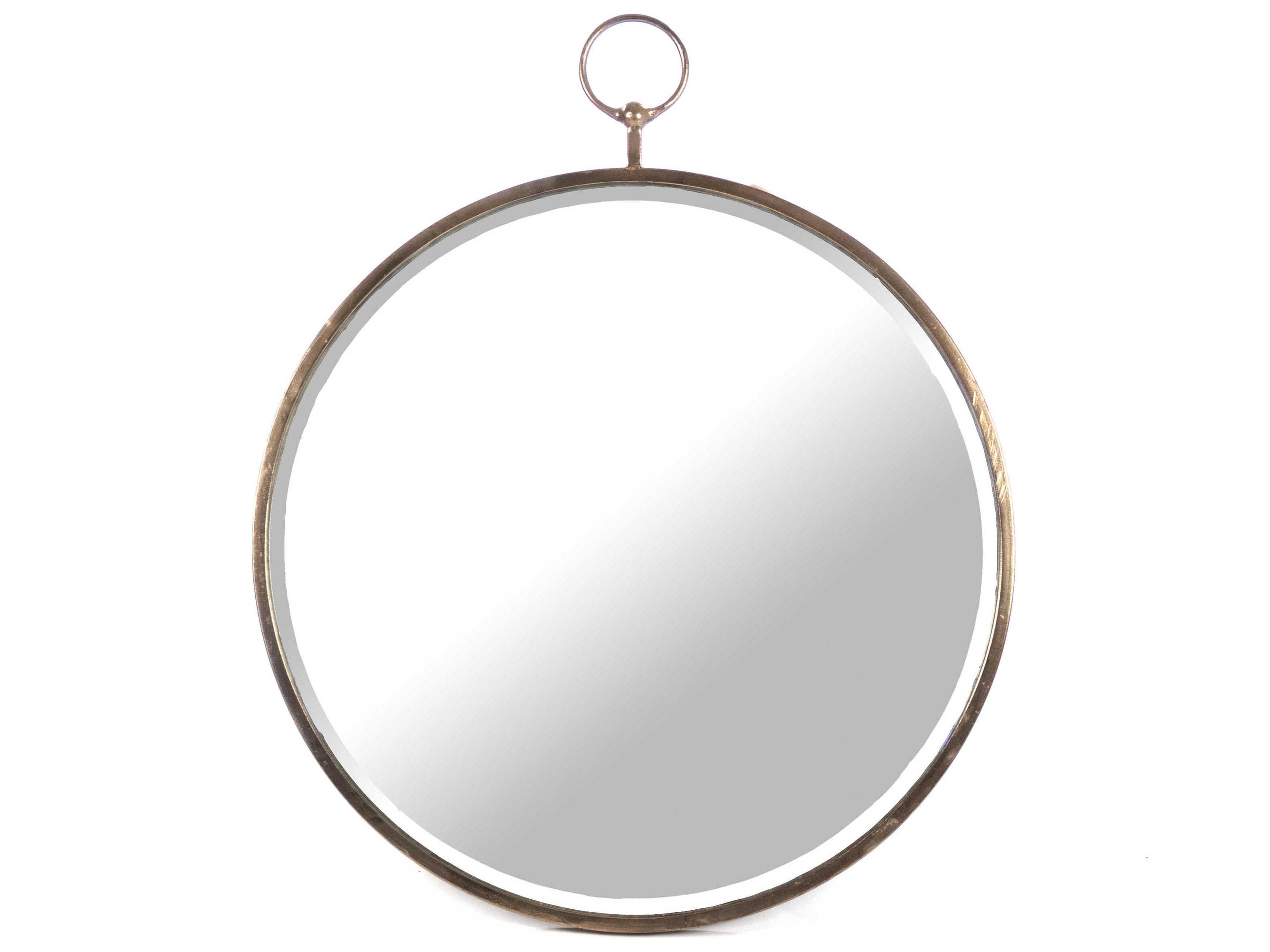 Zentique Pasha Antique Bronze Round Wall Mirror