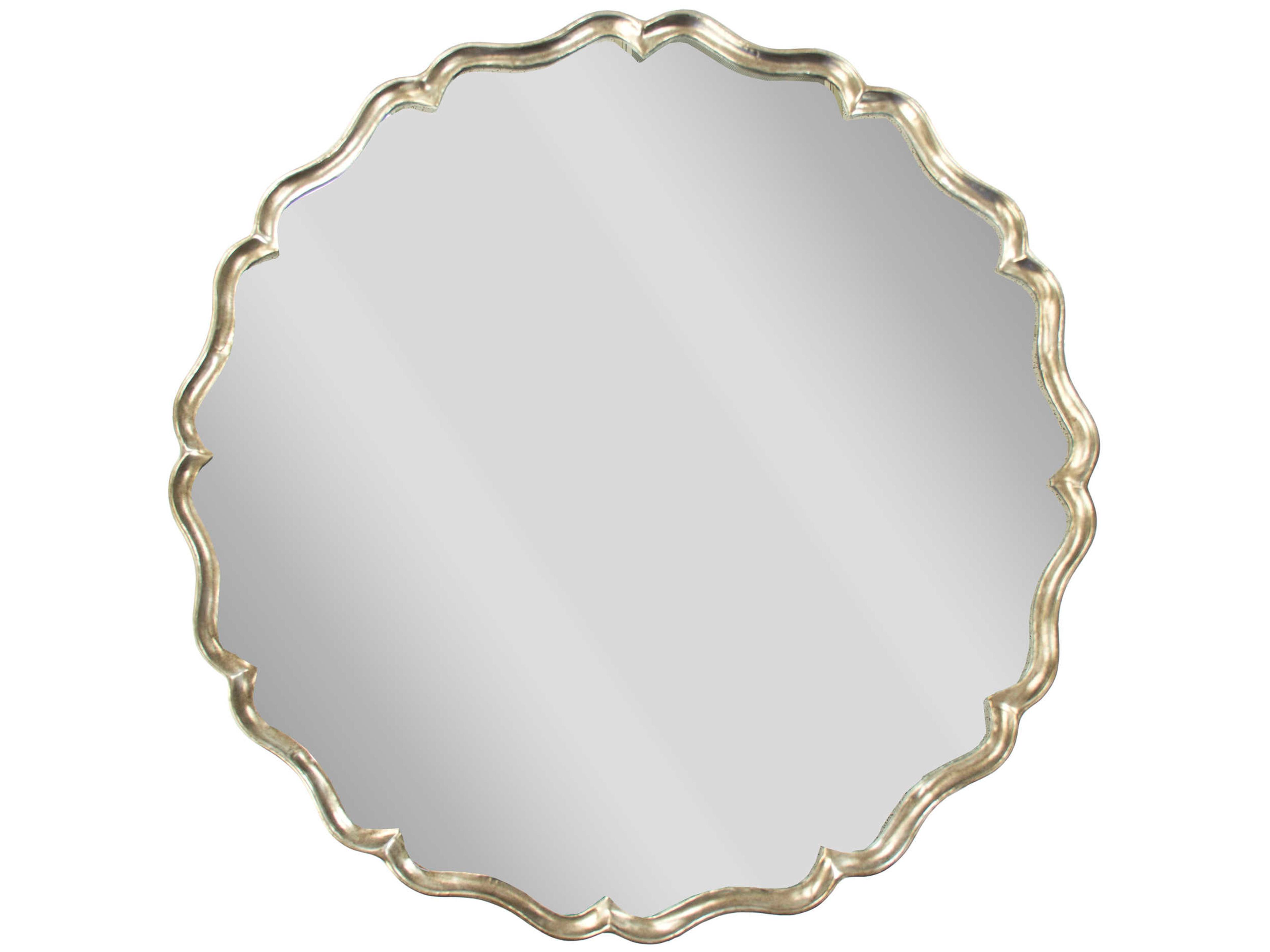 Zentique Agape Distressed Silver Round Wall Mirror