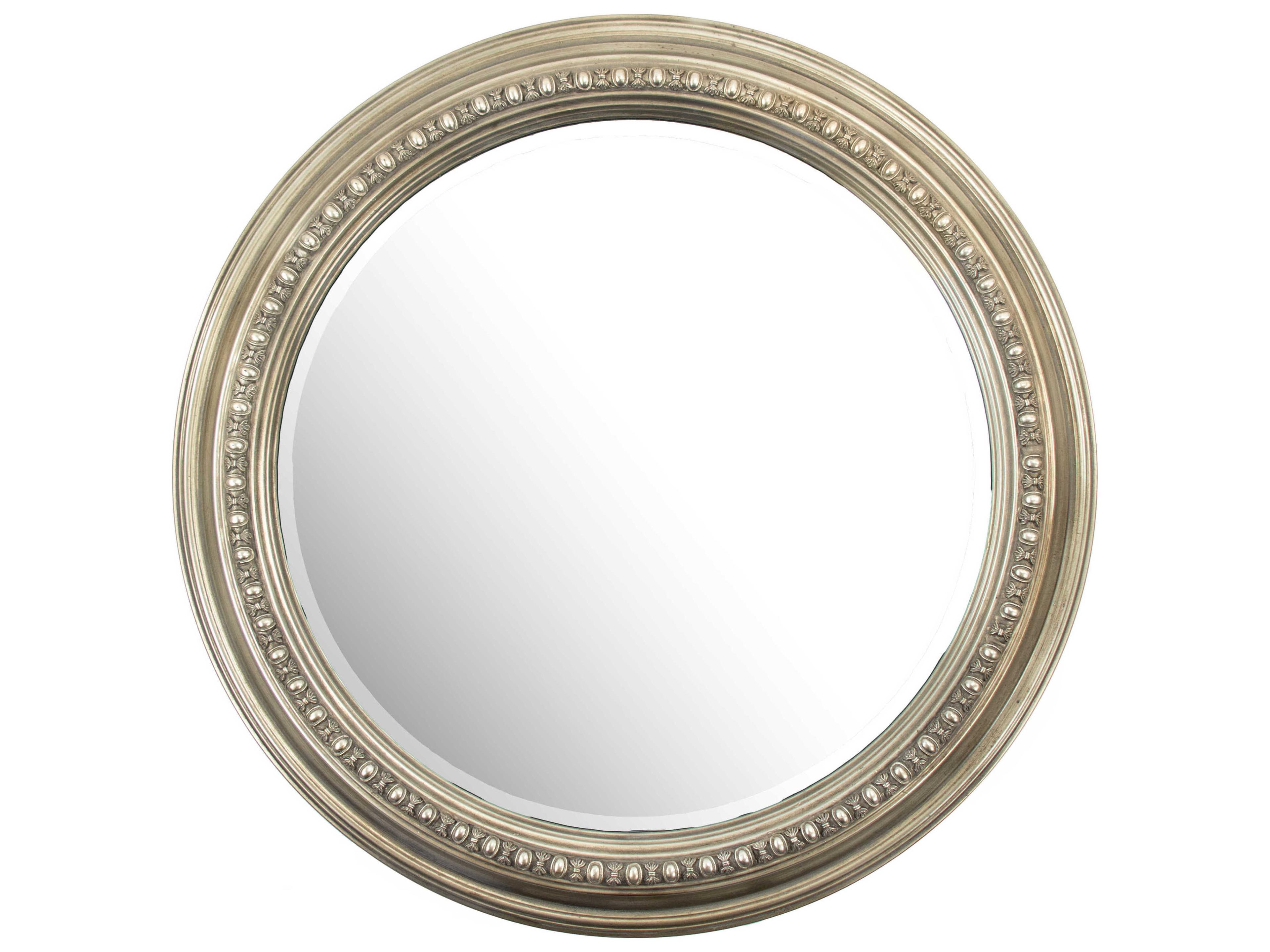 Zentique Ecran Distressed Silver Round Wall Mirror