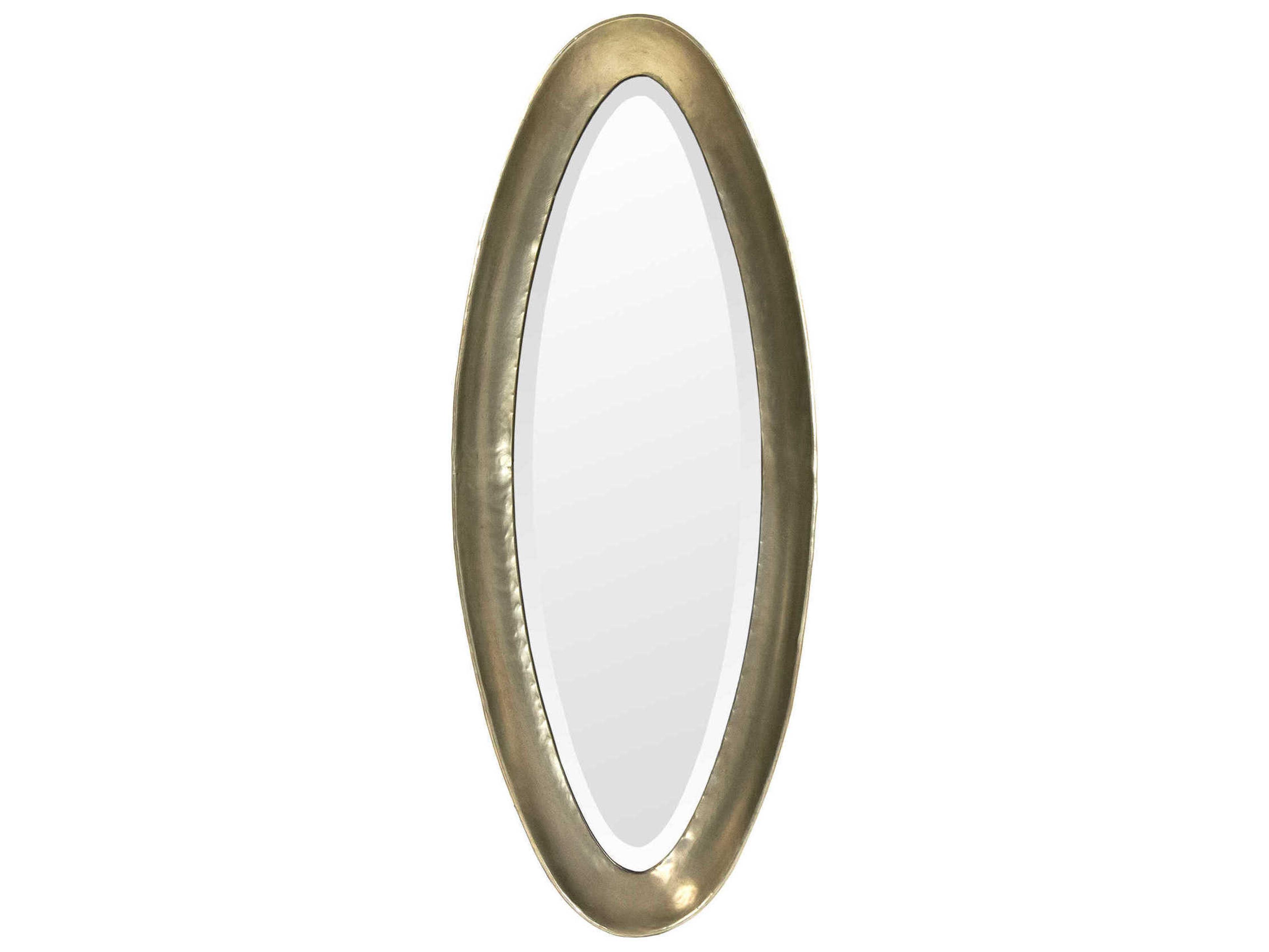 Zentique Ida Pale Gold Oval Wall Mirror