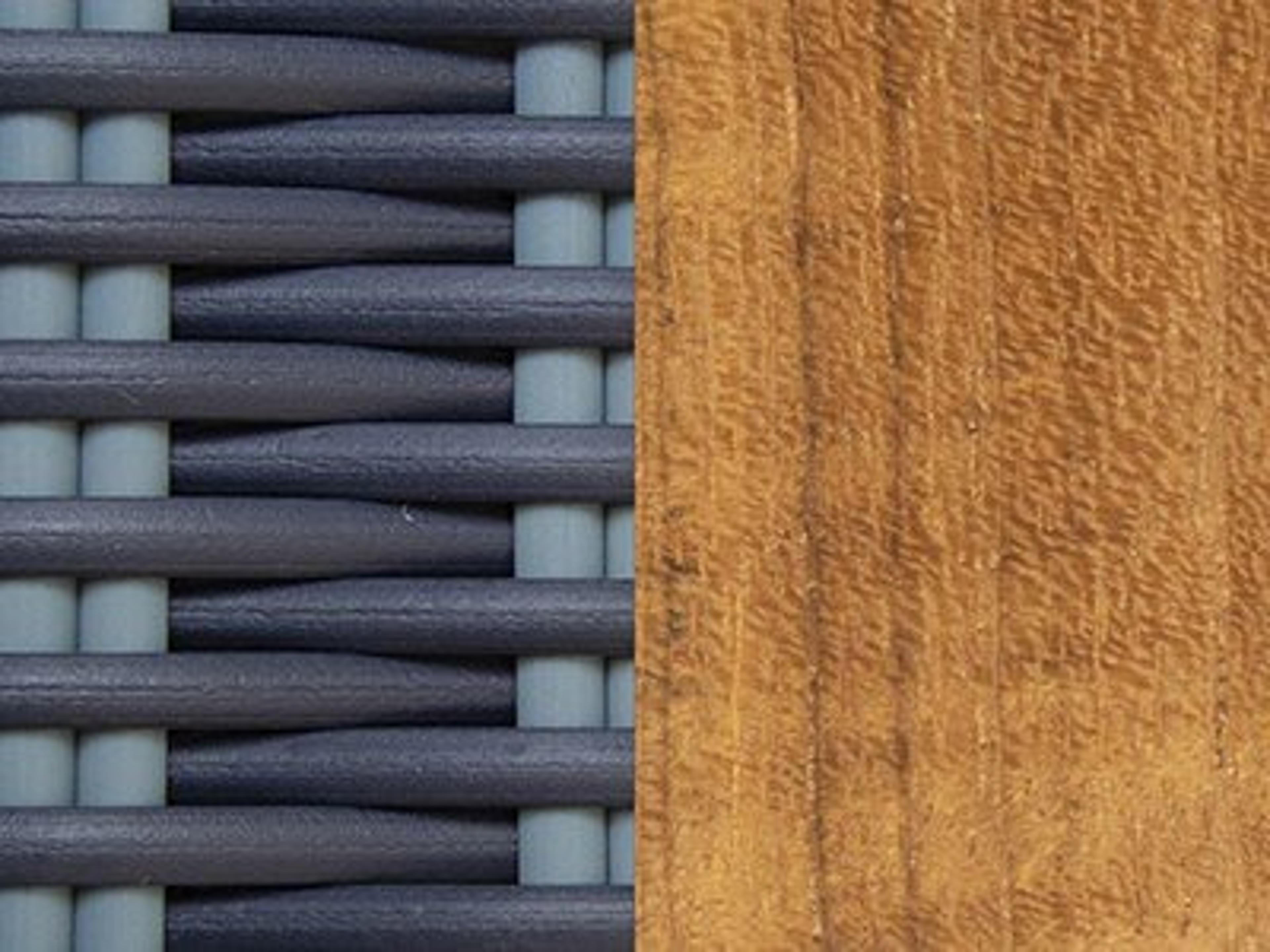 Seating Frame Finish: Midnight/Dusty Blue Weave