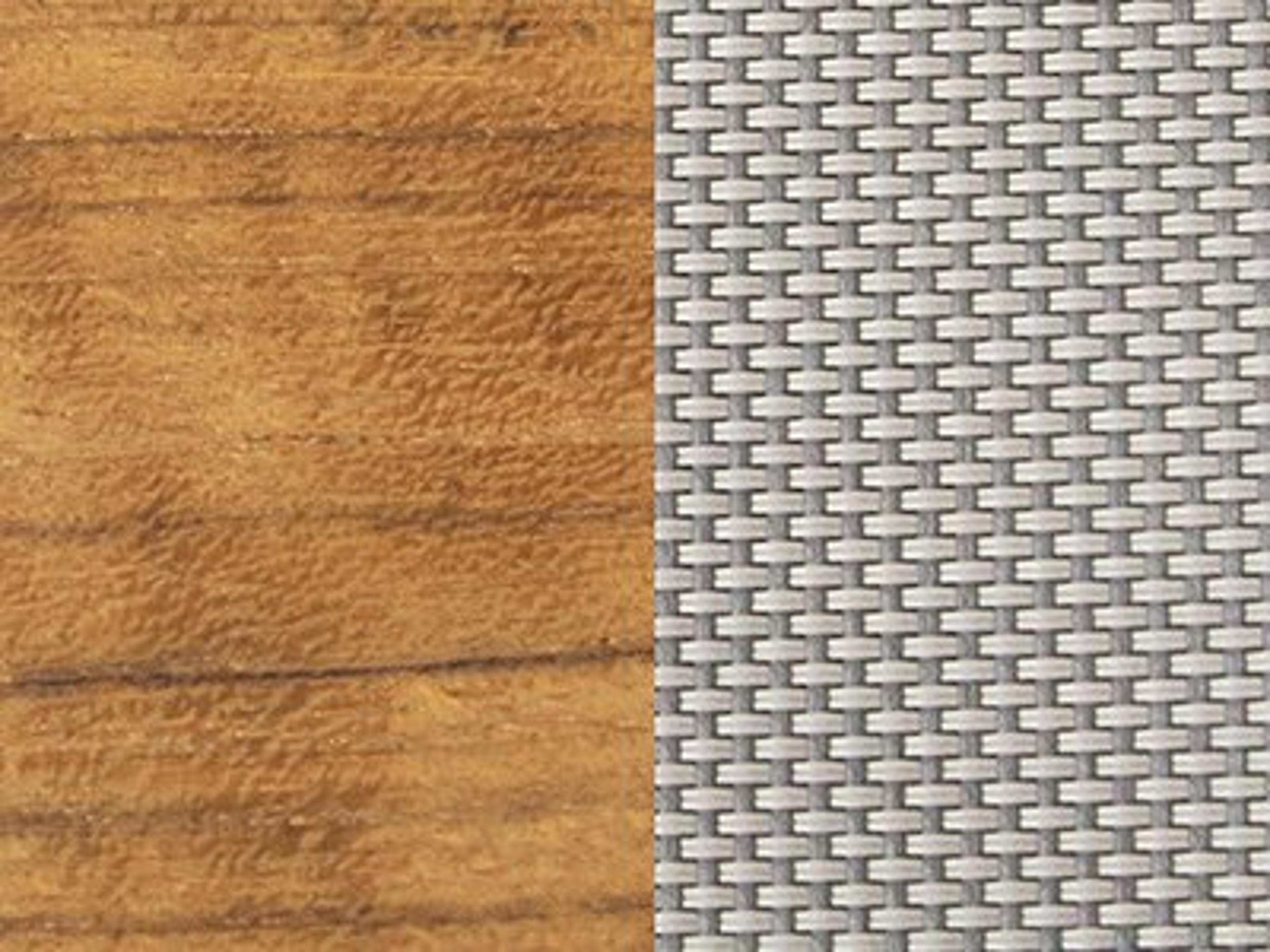 Table Finish: Light Grey Tex (Fabric) w/ Teak