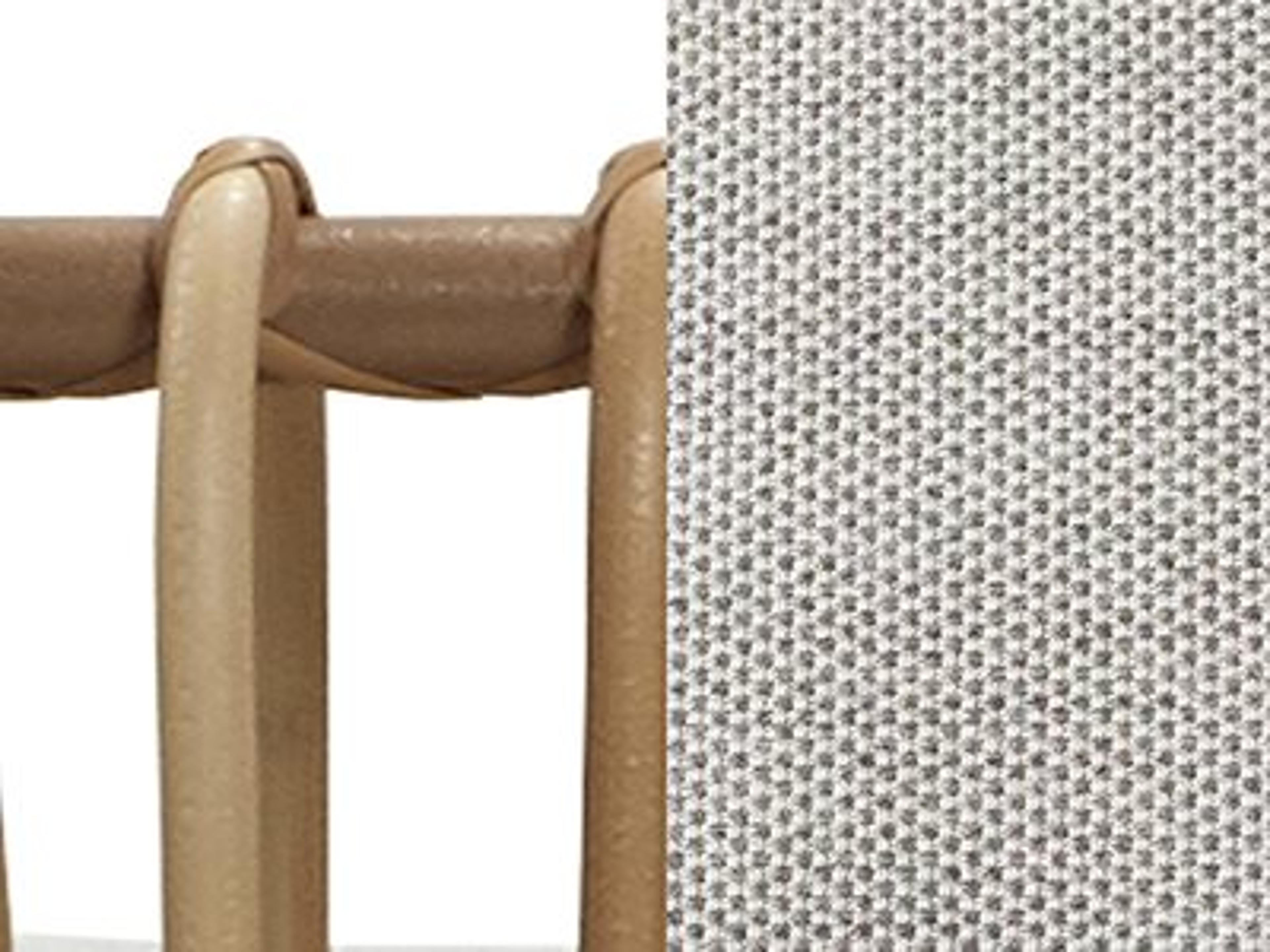 Seating Finish and Fabric: Natural Frame with Light Grey Cushions