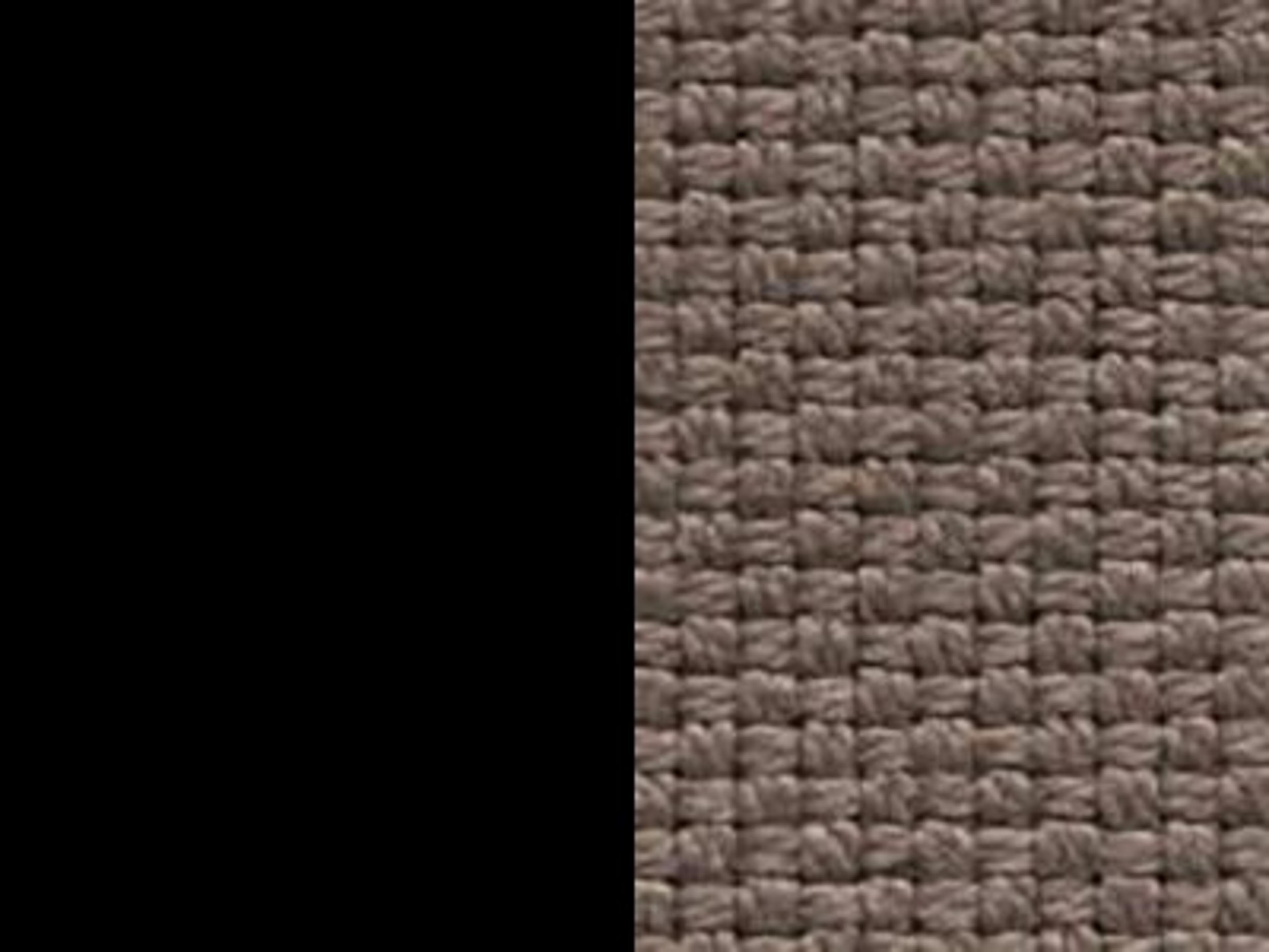 Finish: Matt Black Metal / Taupe Plain Weave