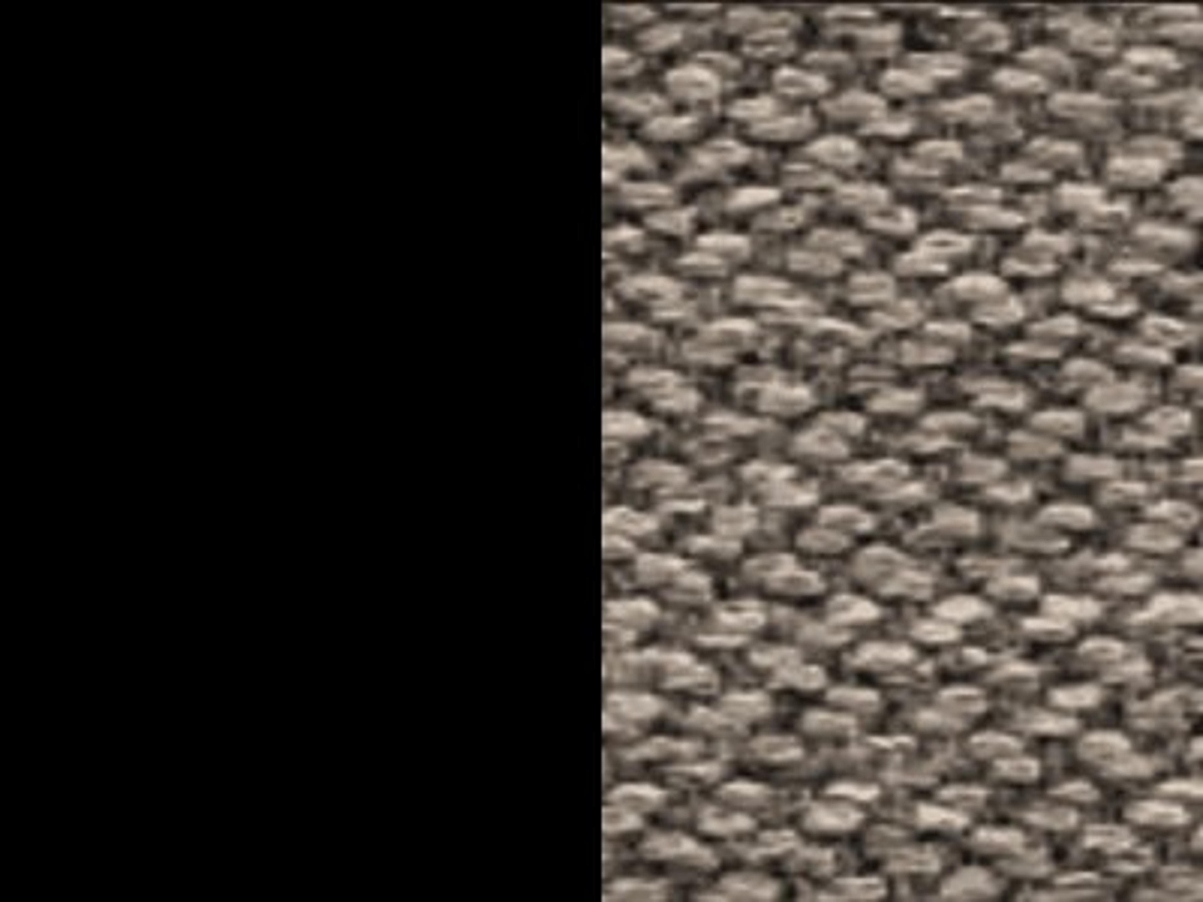 Finish: Matt Black Metal / Taupe Cross-weave Upholstery