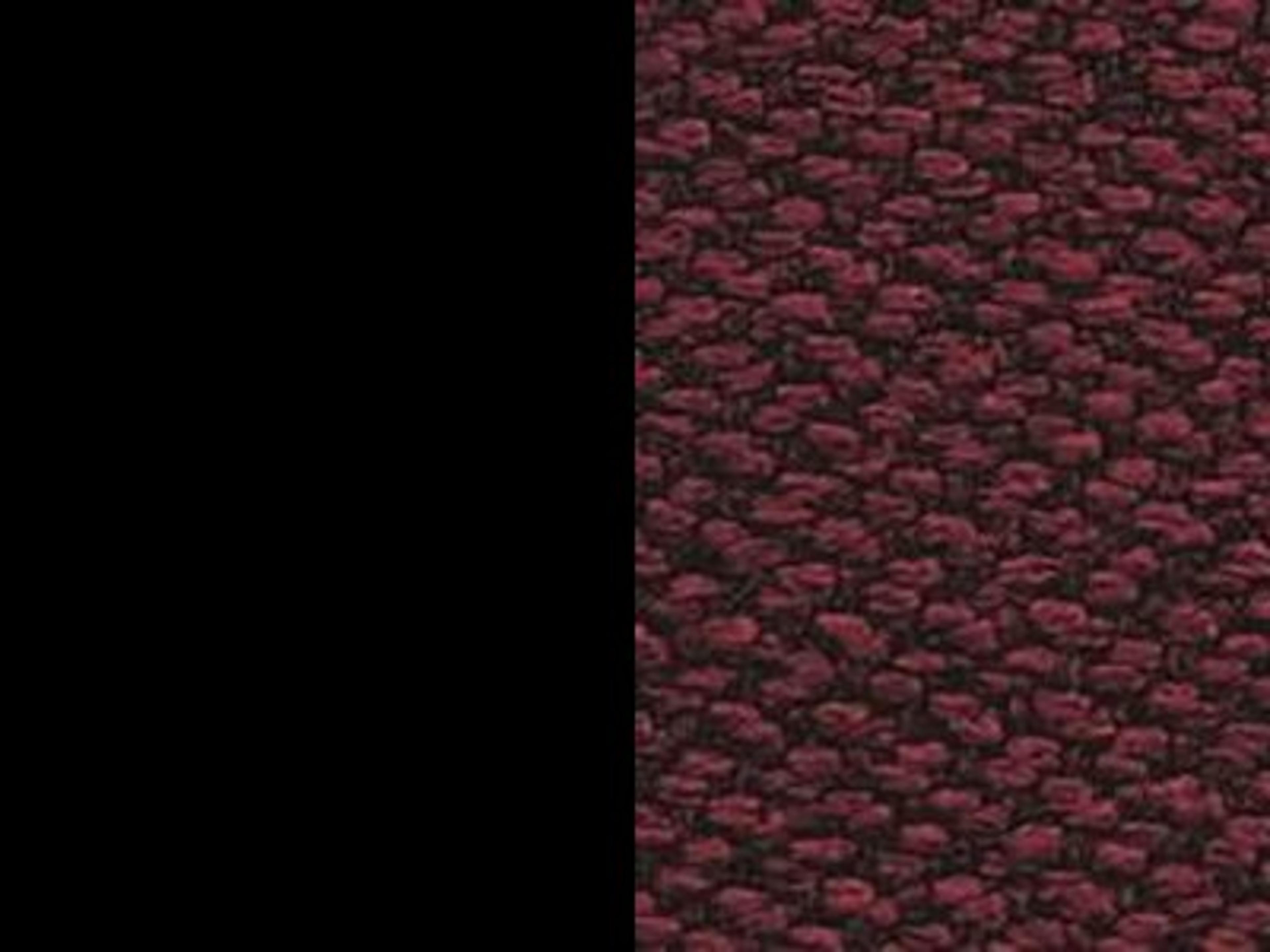 Finish: Matt Black Metal / Burgundy Cross-weave Upholstery