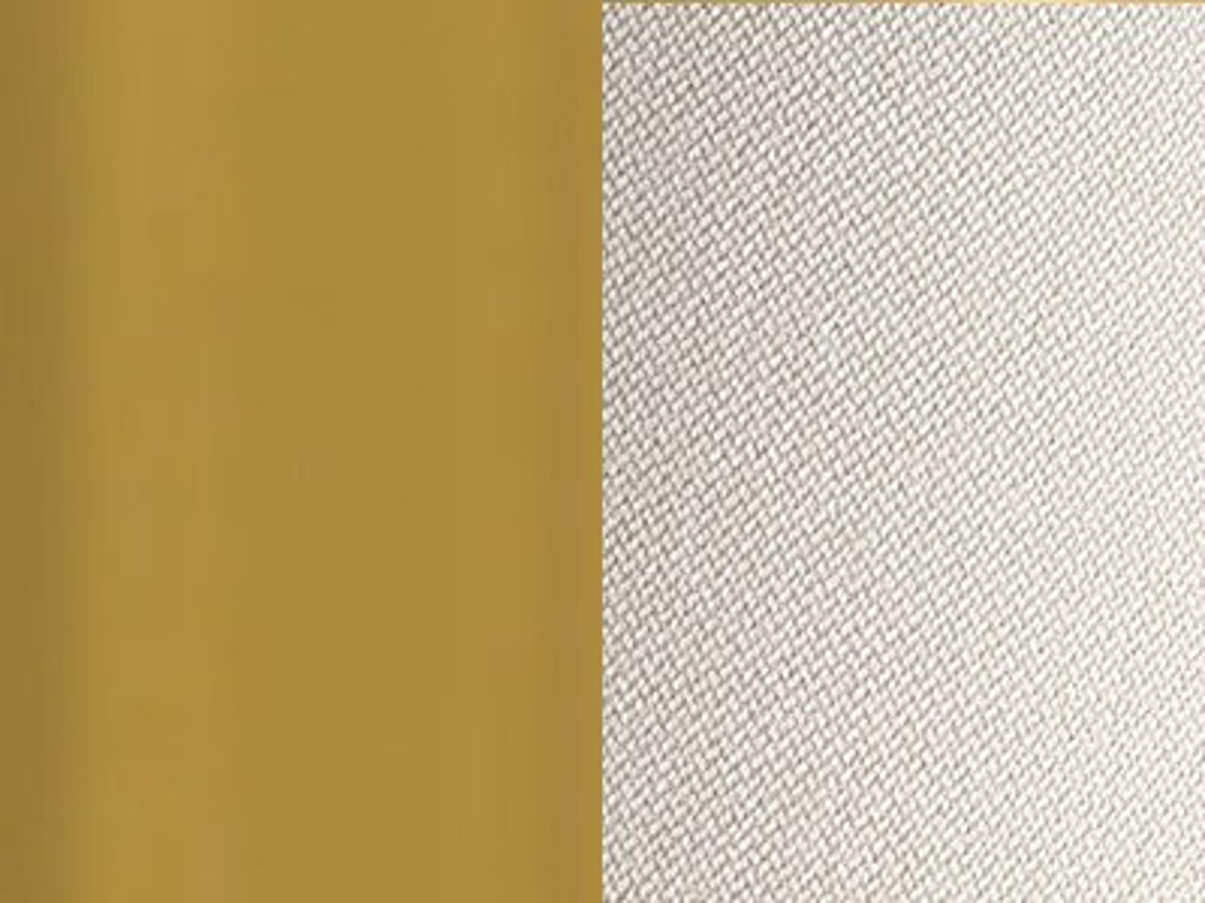 Finish: Painted Brass Metal / Sand Cross-weave Upholstery