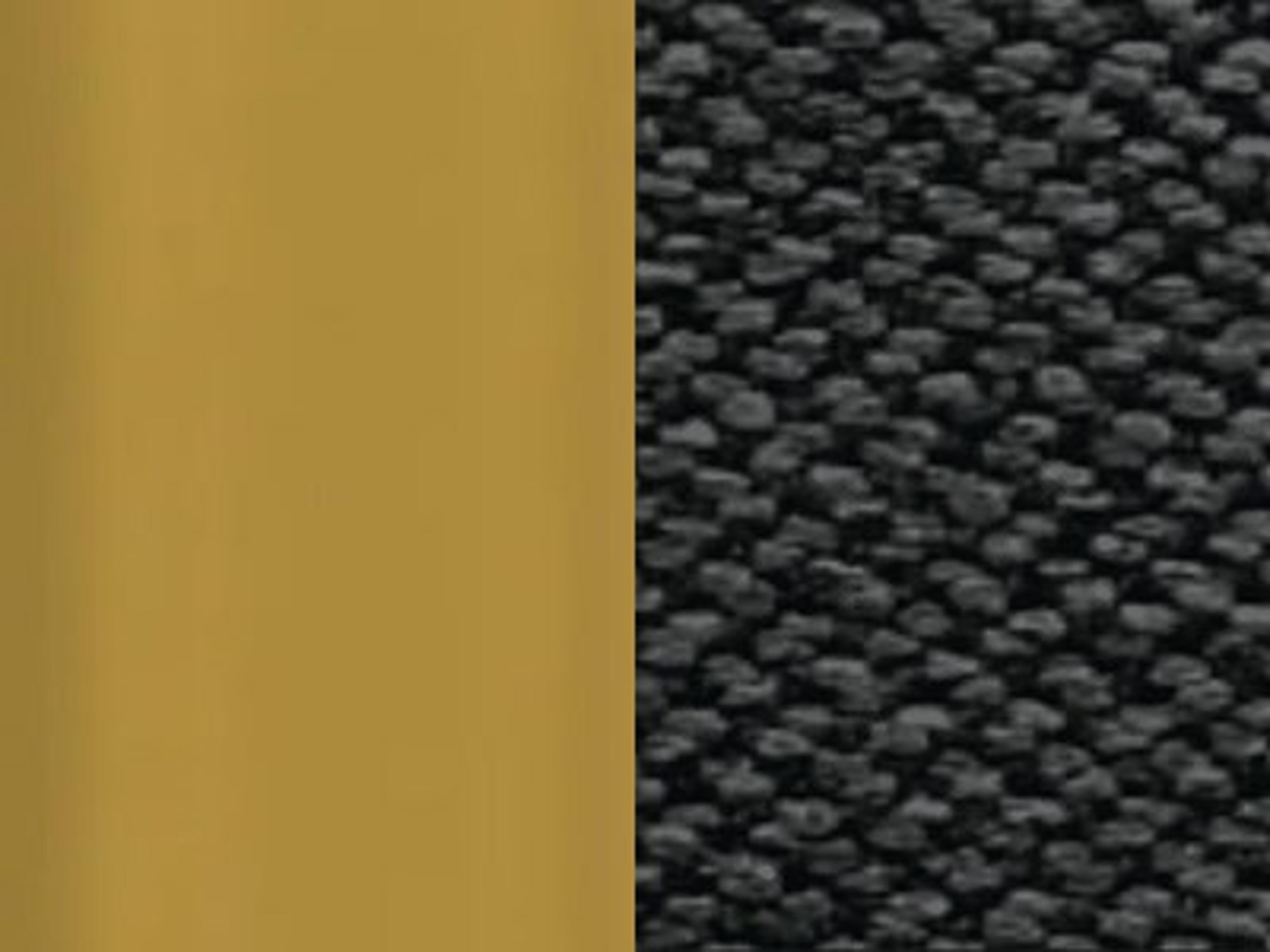 Finish: Painted Brass Metal / Black Cross-weave Upholstery