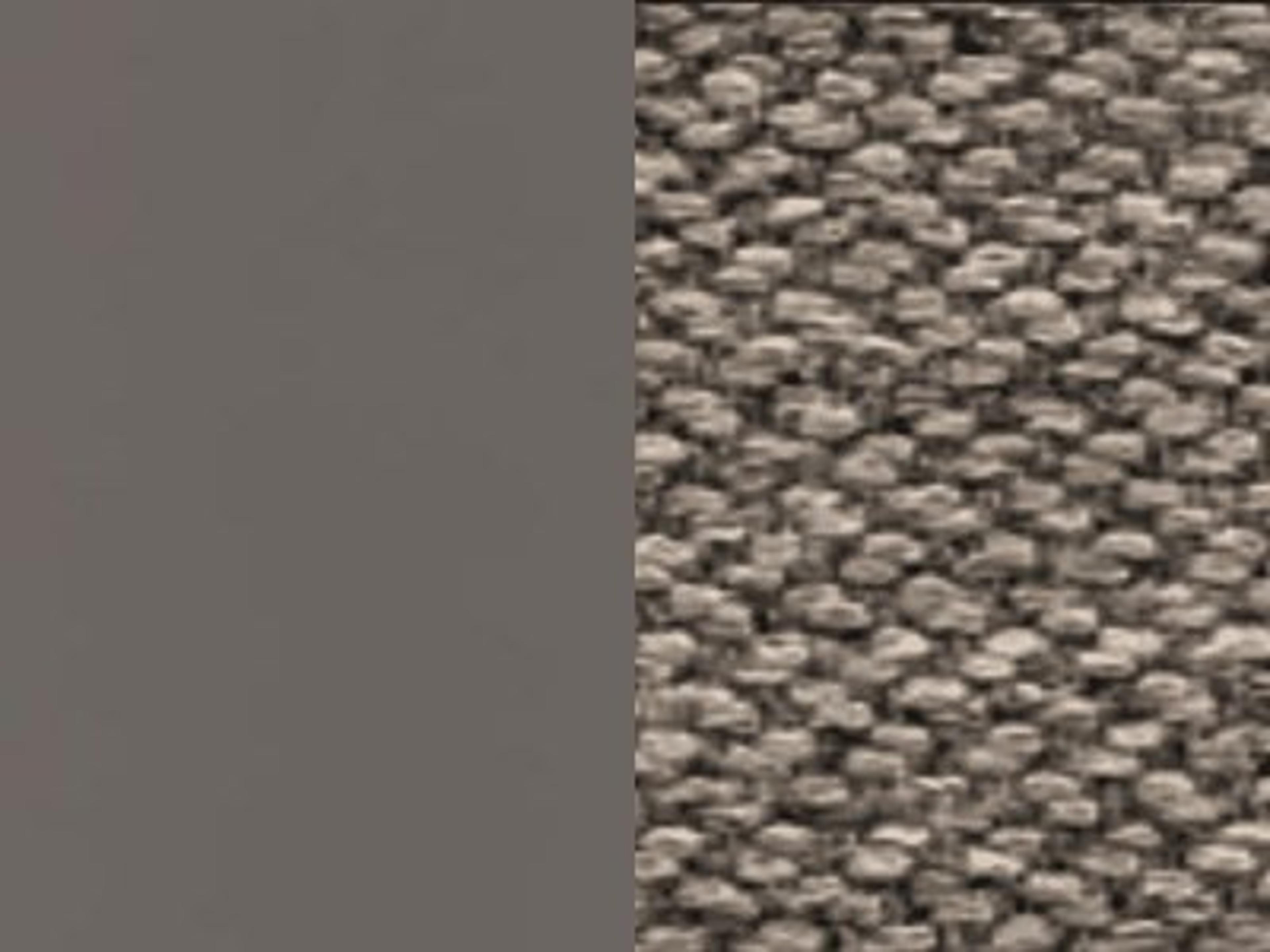 Finish: Matt Lava Metal / Taupe Cross-weave Upholstery