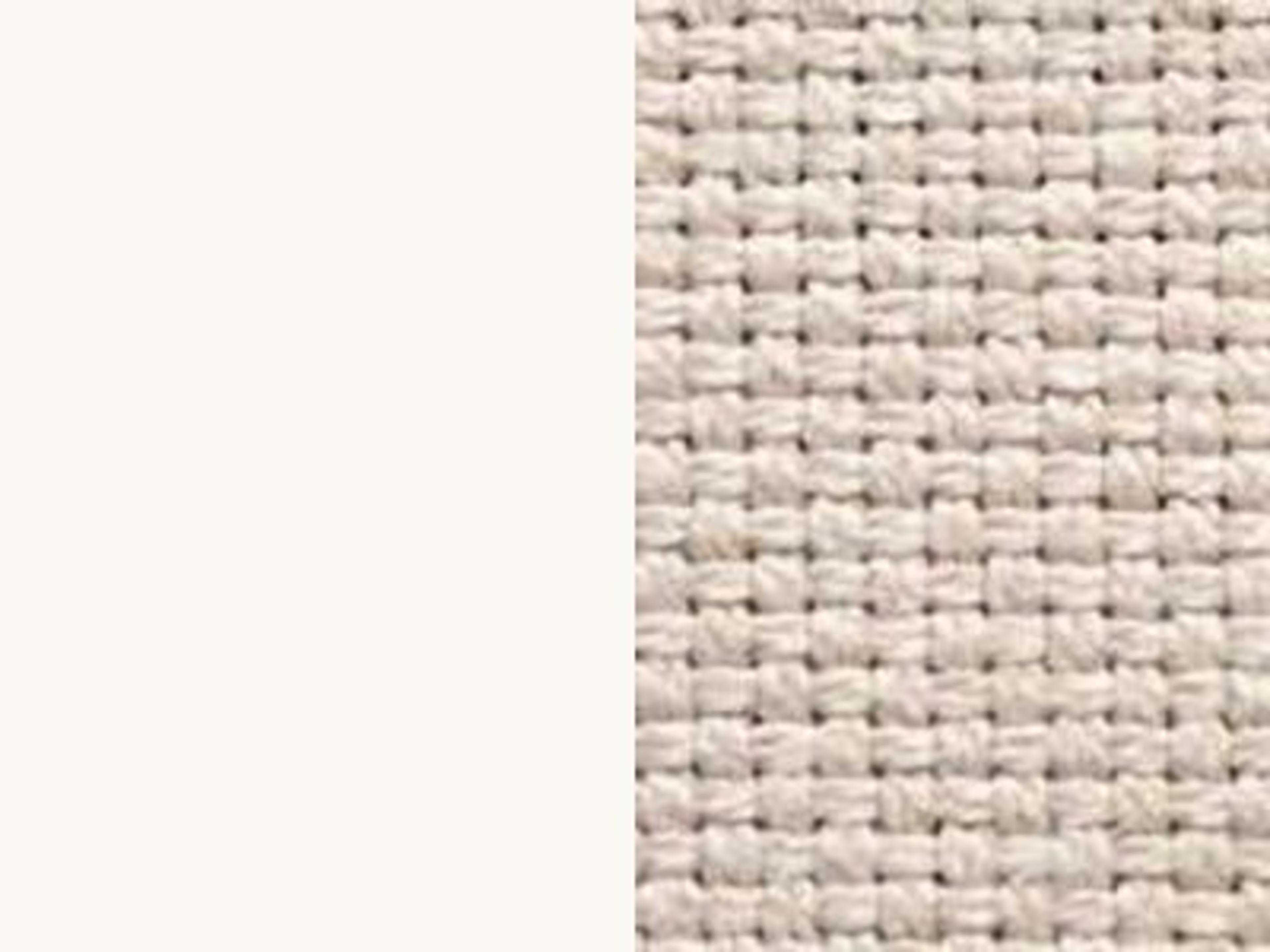 Finish: Matt Optic White Metal / Sand Plain Weave