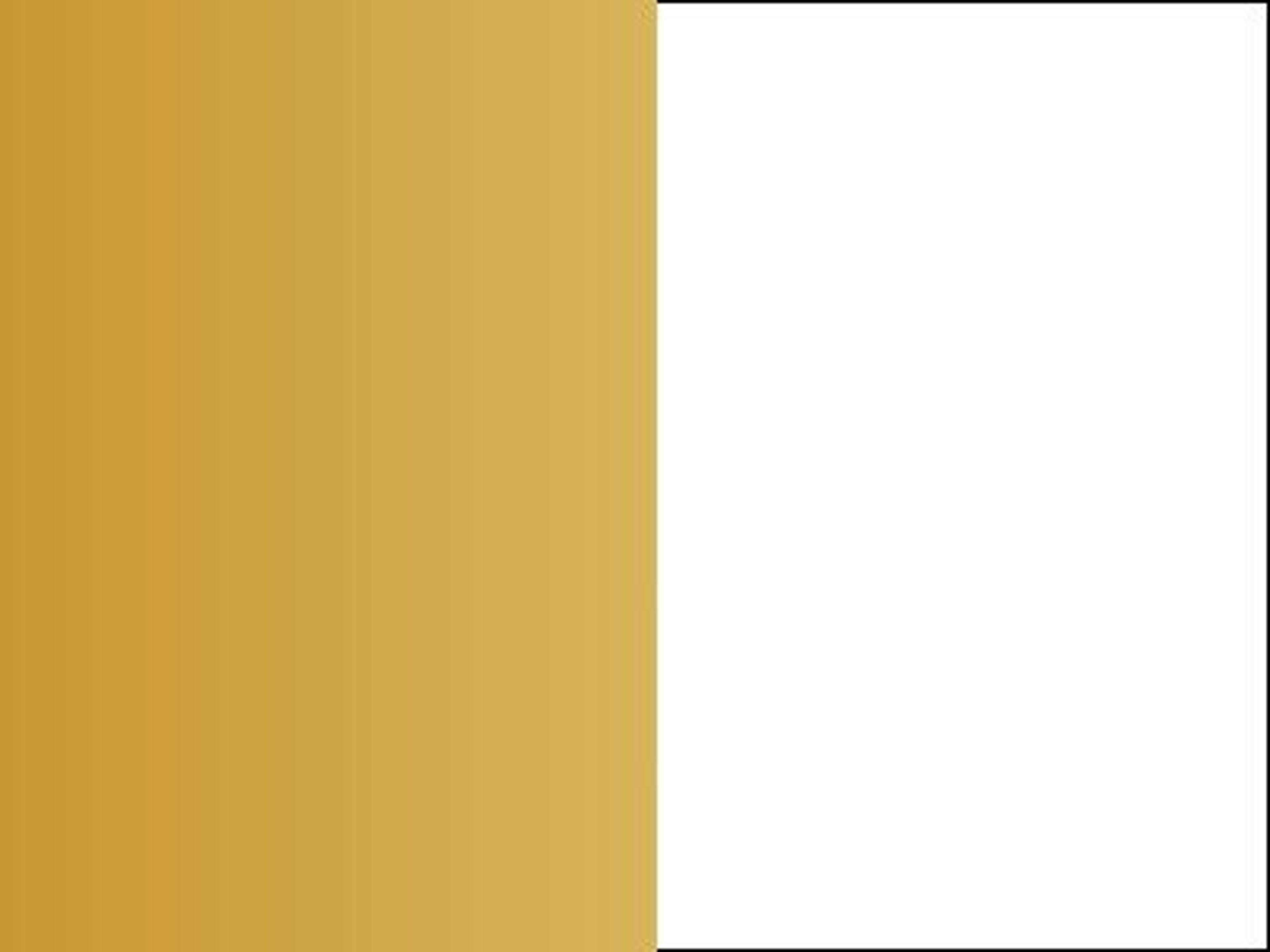 Color: Gold with White Glass