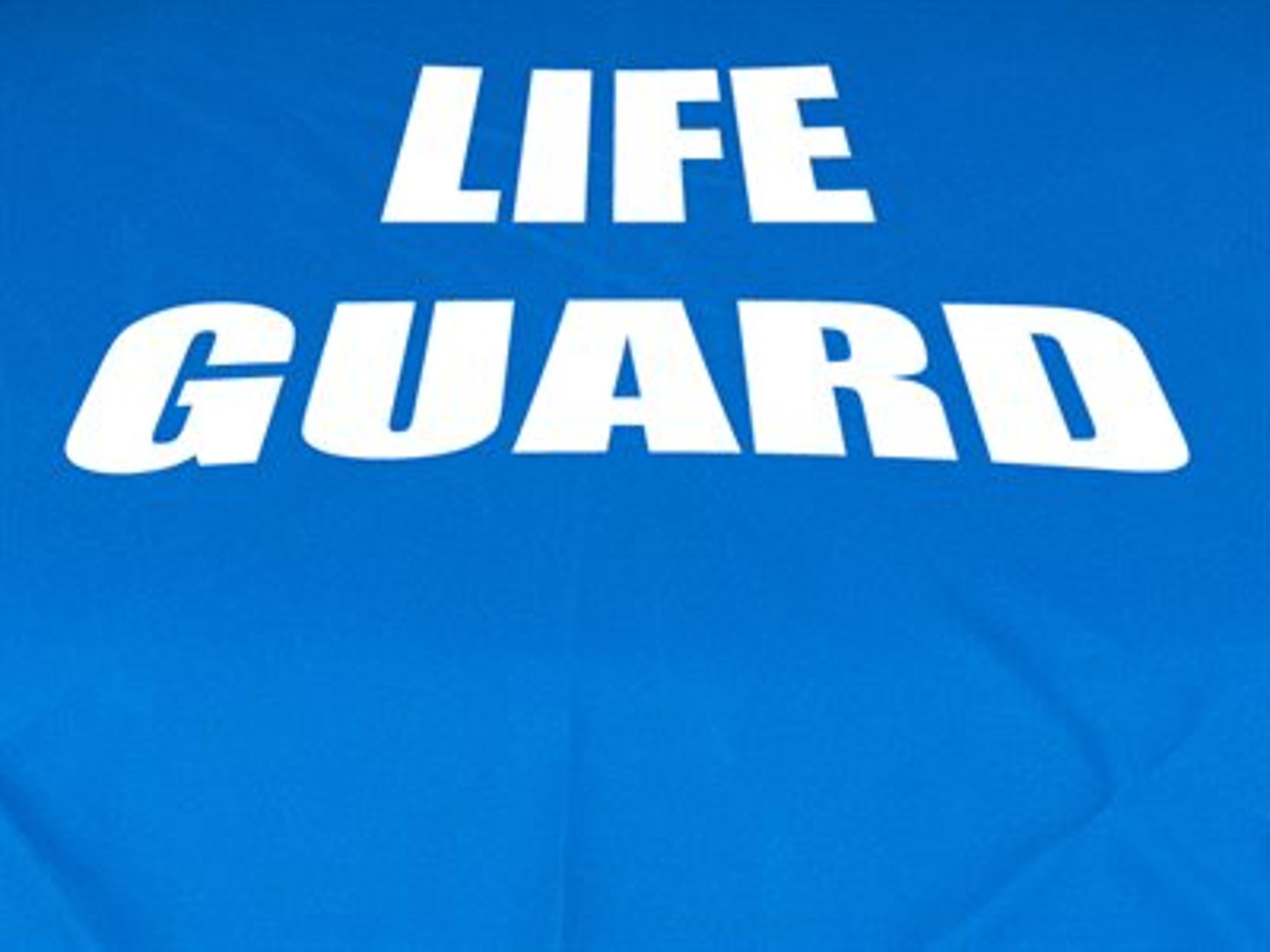 Fabric: Recacril Marine Grade Life Guard Printed Pacific Blue