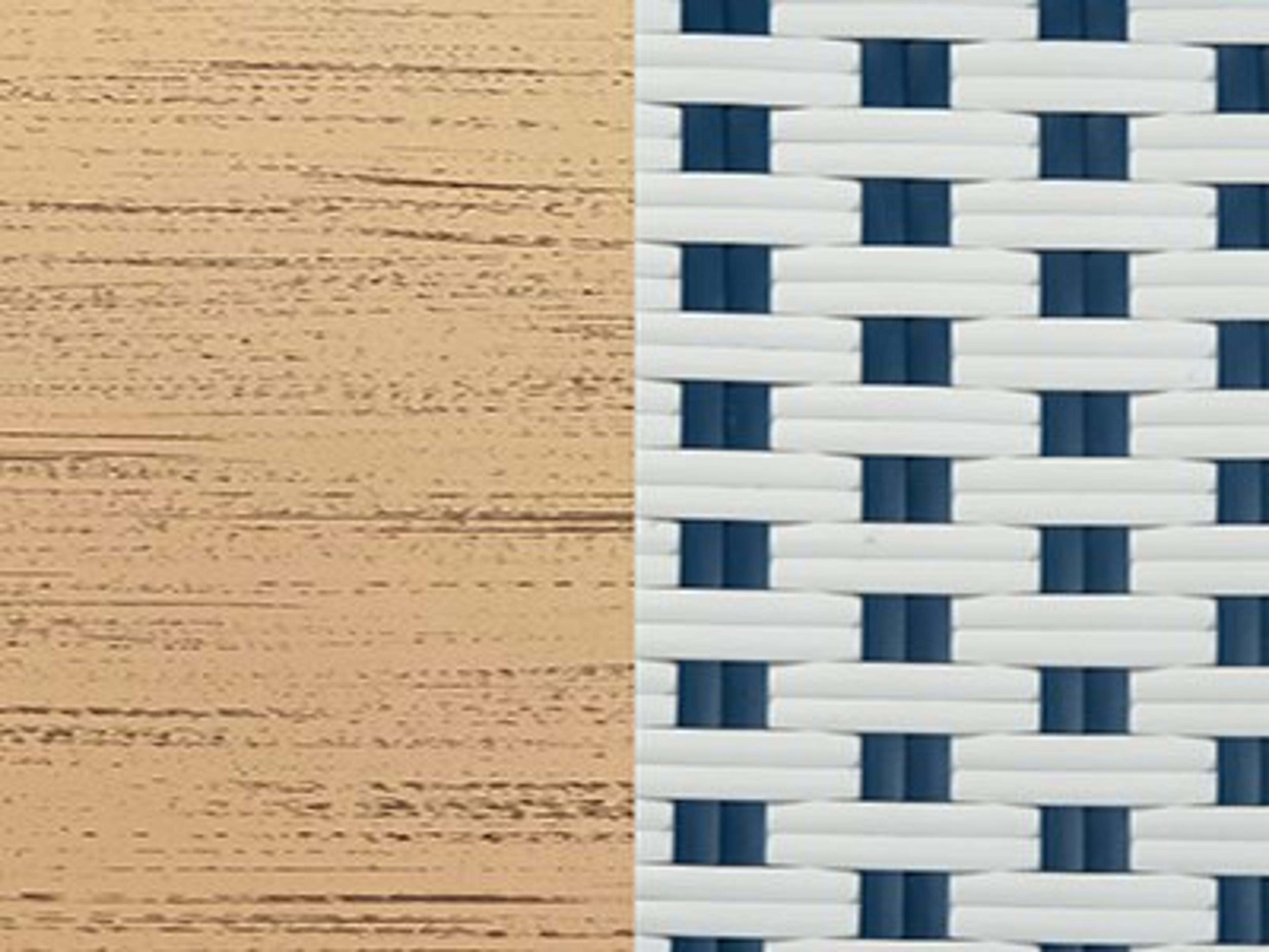 Wicker Finish: Cafe White and Royal Blue