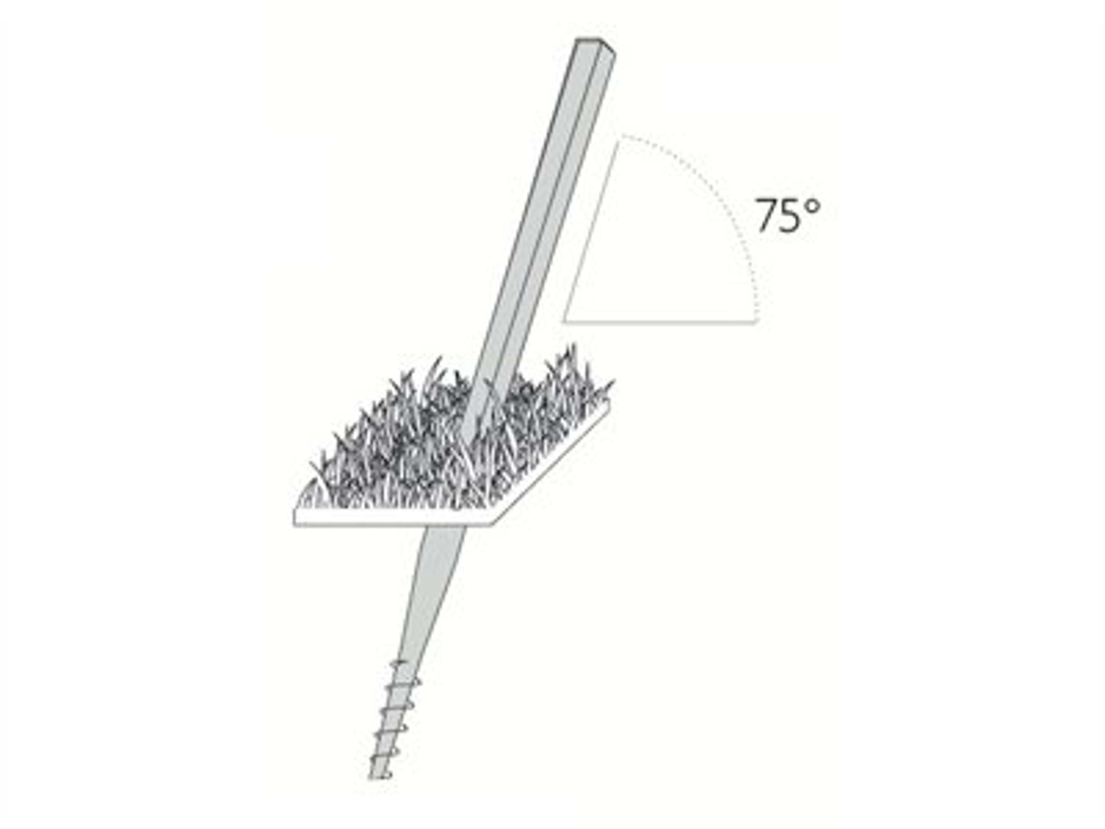 Pole Base: Ground Screw 75°