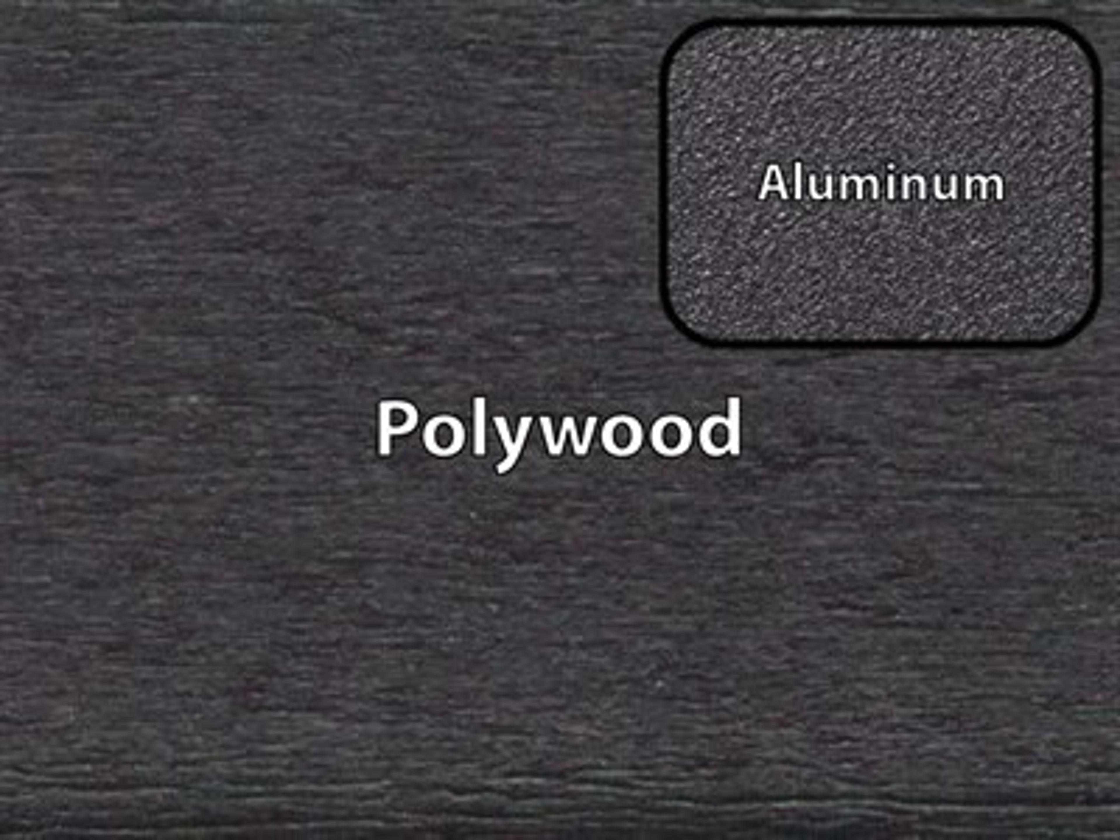 Finish: Black Polywood / Textured Black Aluminum