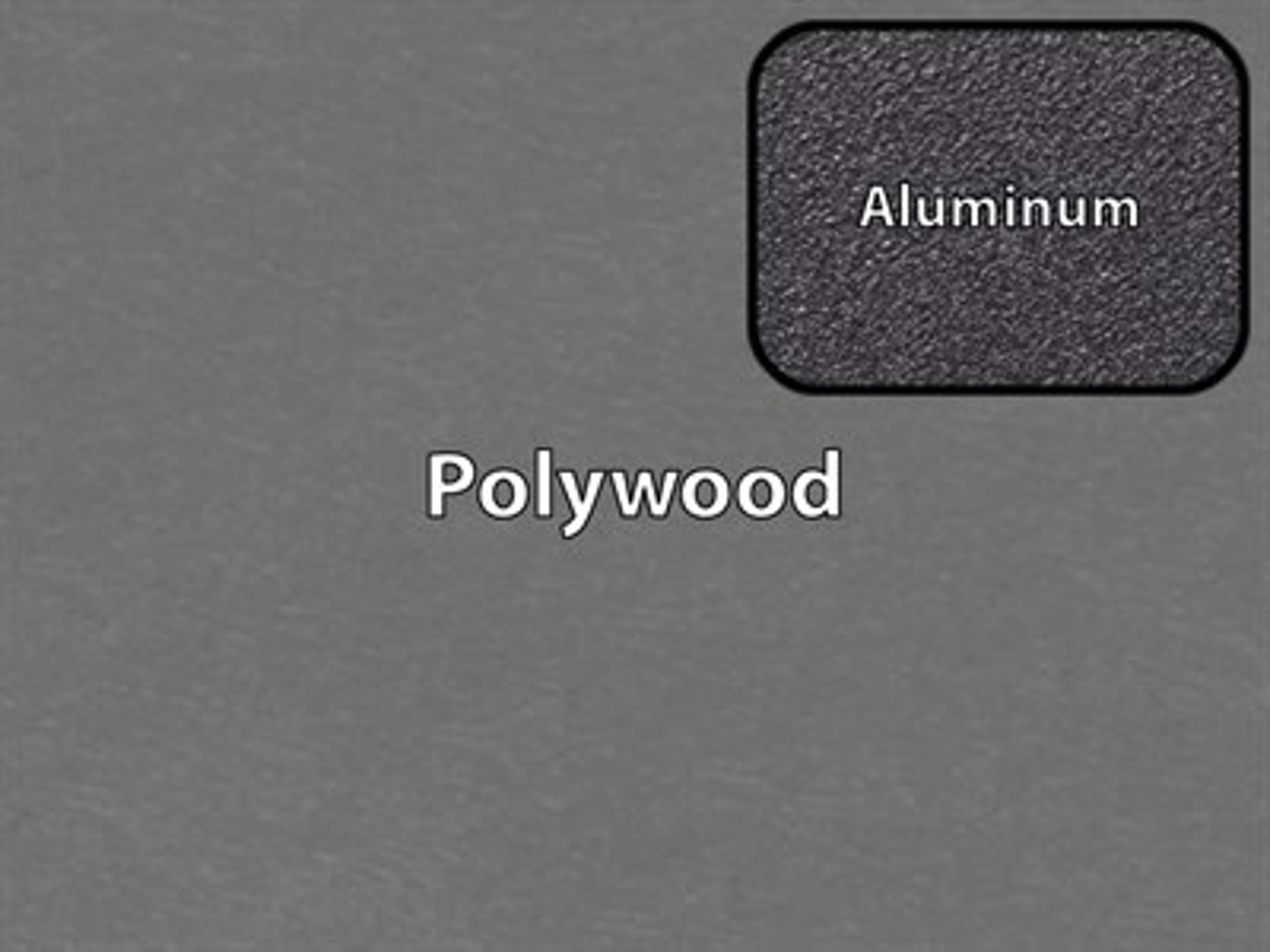 Finish: Slate Grey Polywood / Textured Black Aluminum