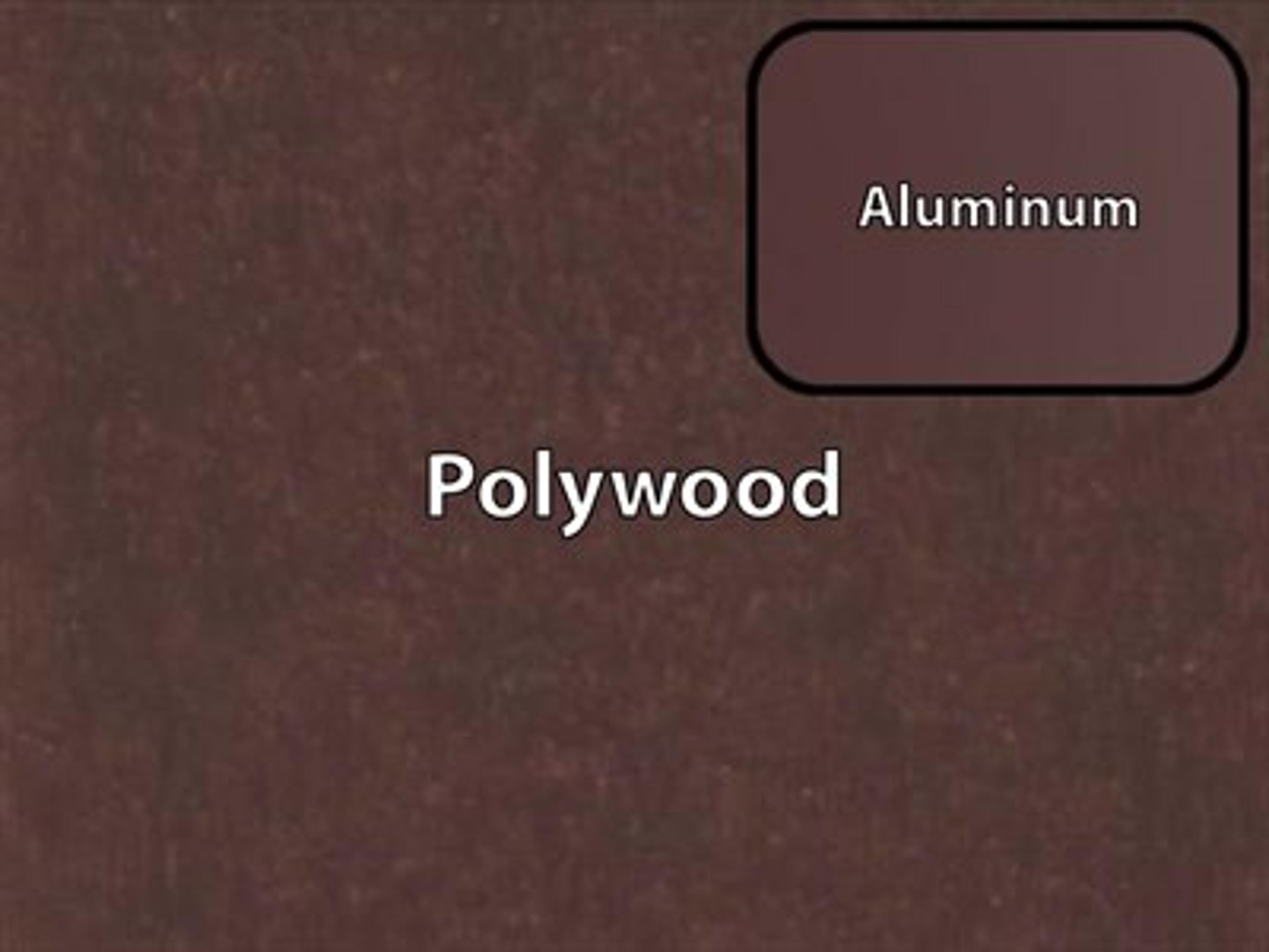 Finish: Mahogany Polywood / Satin Mahogany Aluminun