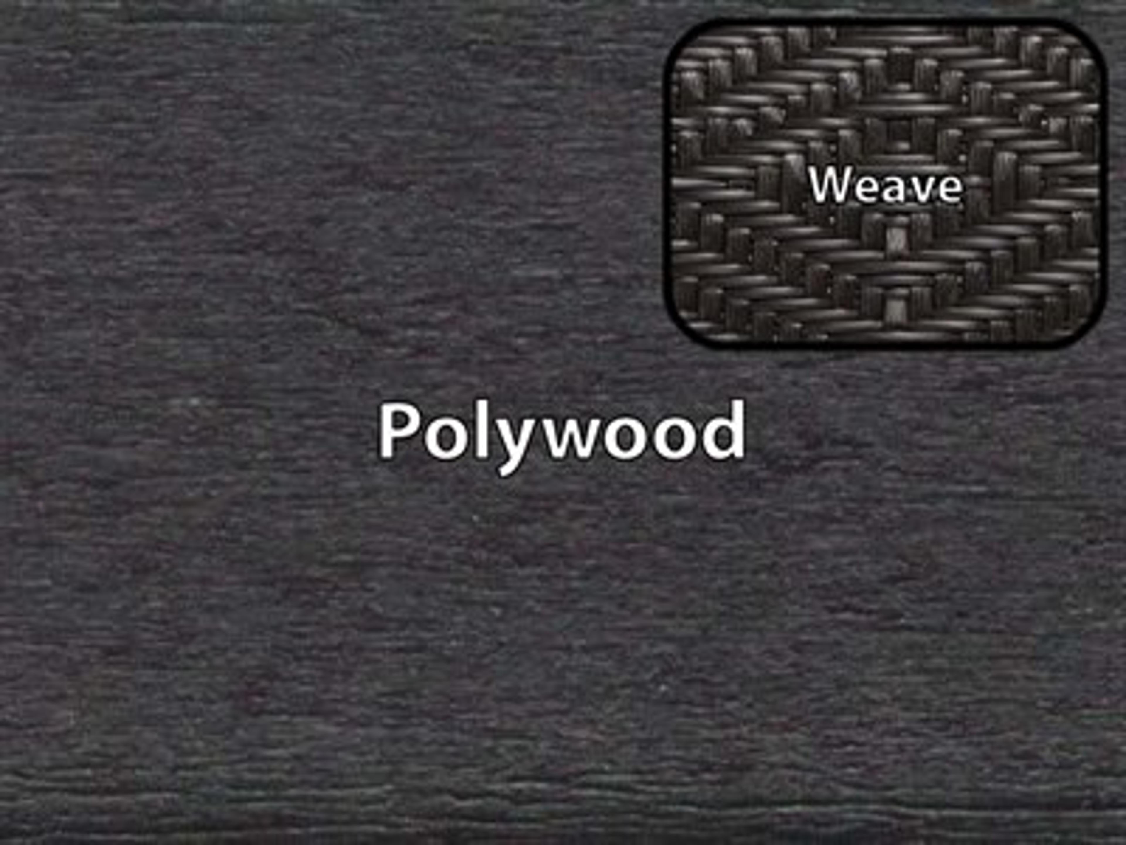 Polywood Finish / Weave Color: Black Polywood / Cahaba Weave