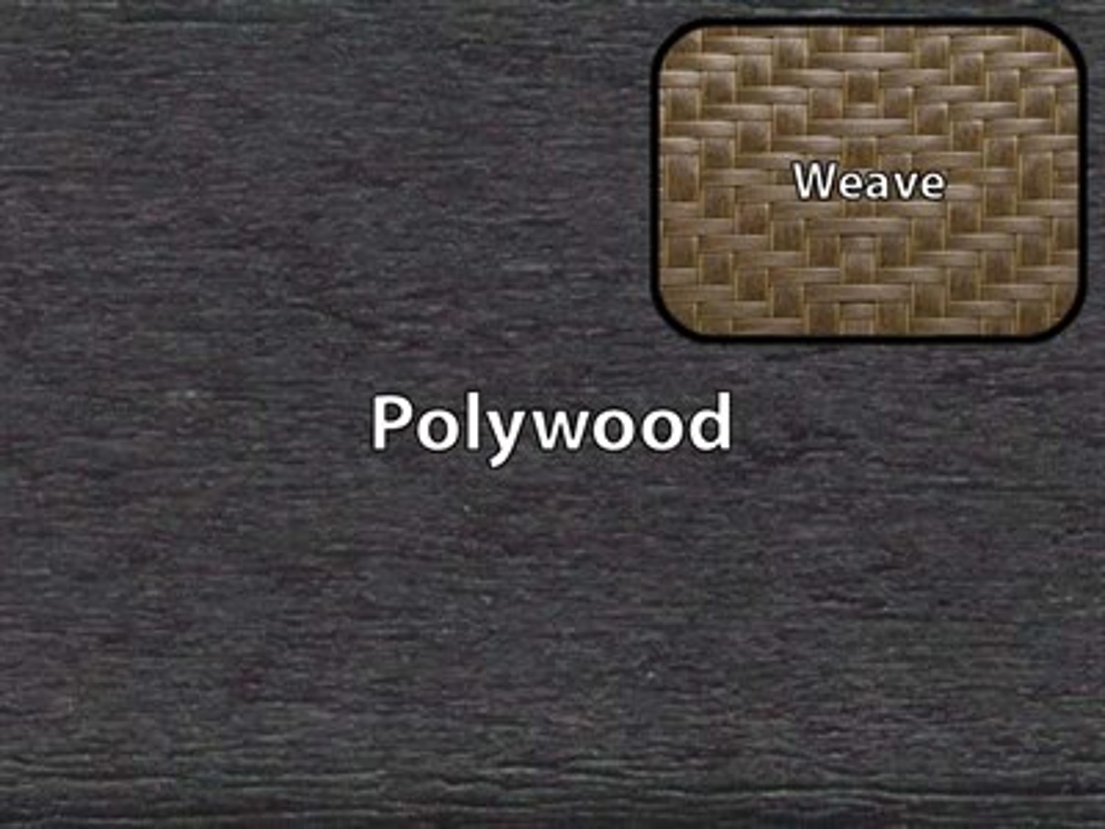Polywood Finish / Weave Color: Black Polywood / Tigerwood Weave