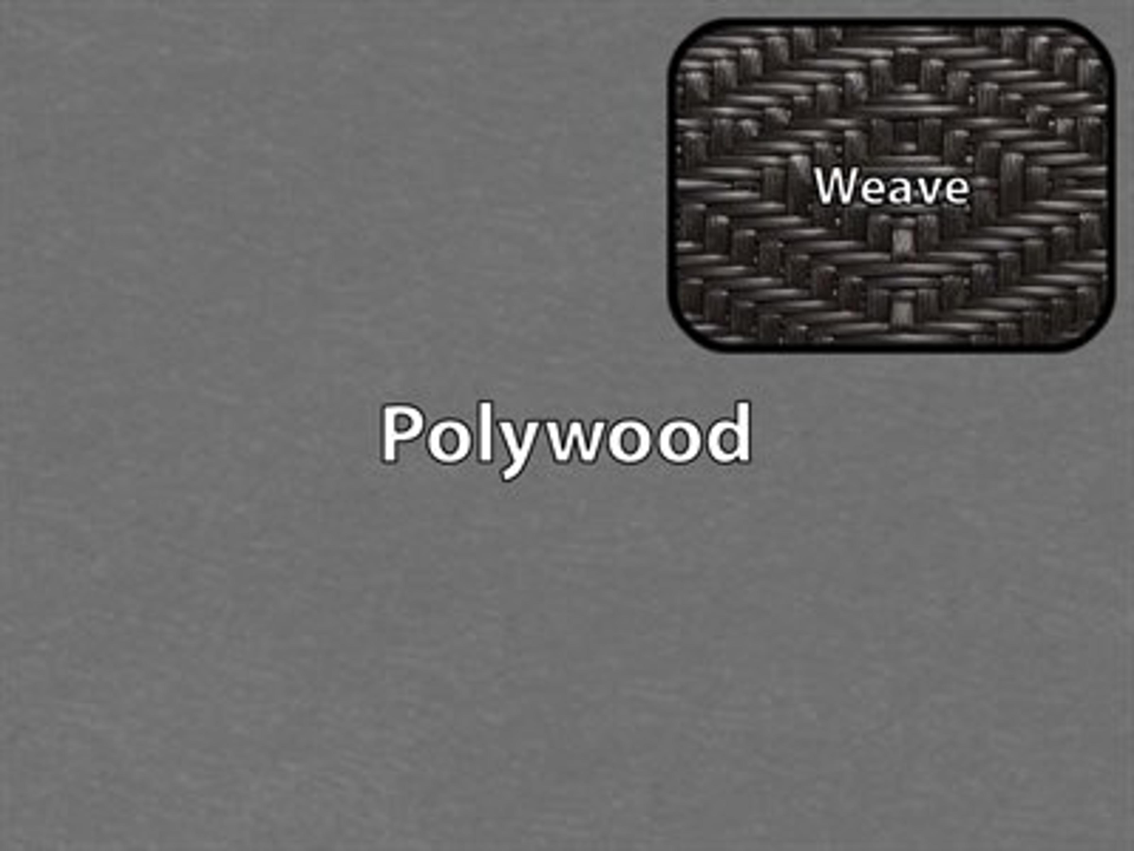 Polywood Finish / Weave Color: Slate Grey Polywood / Cahaba Weave