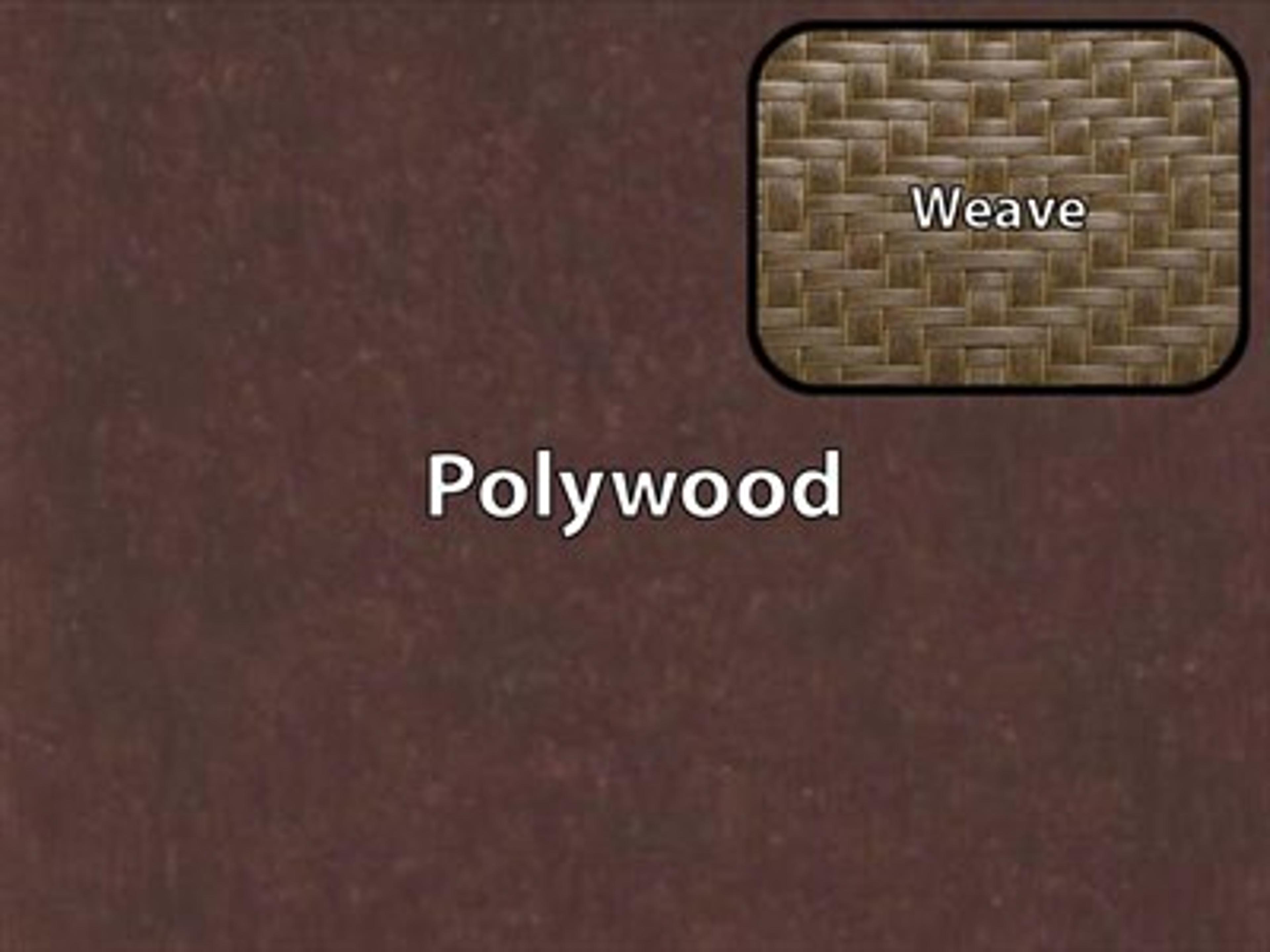 Polywood Finish / Weave Color: Mahogany Polywood / Tigerwood