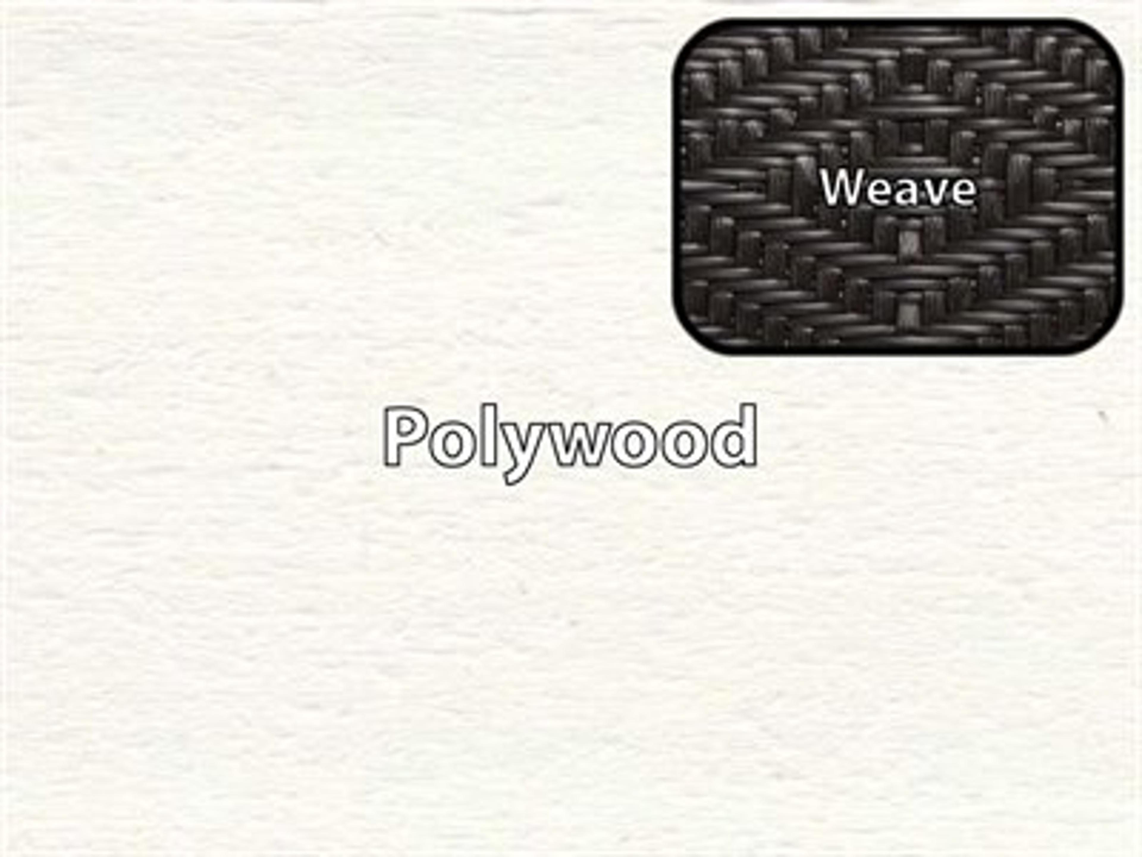 Polywood Finish / Weave Color: White Polywood / Cahaba Weave