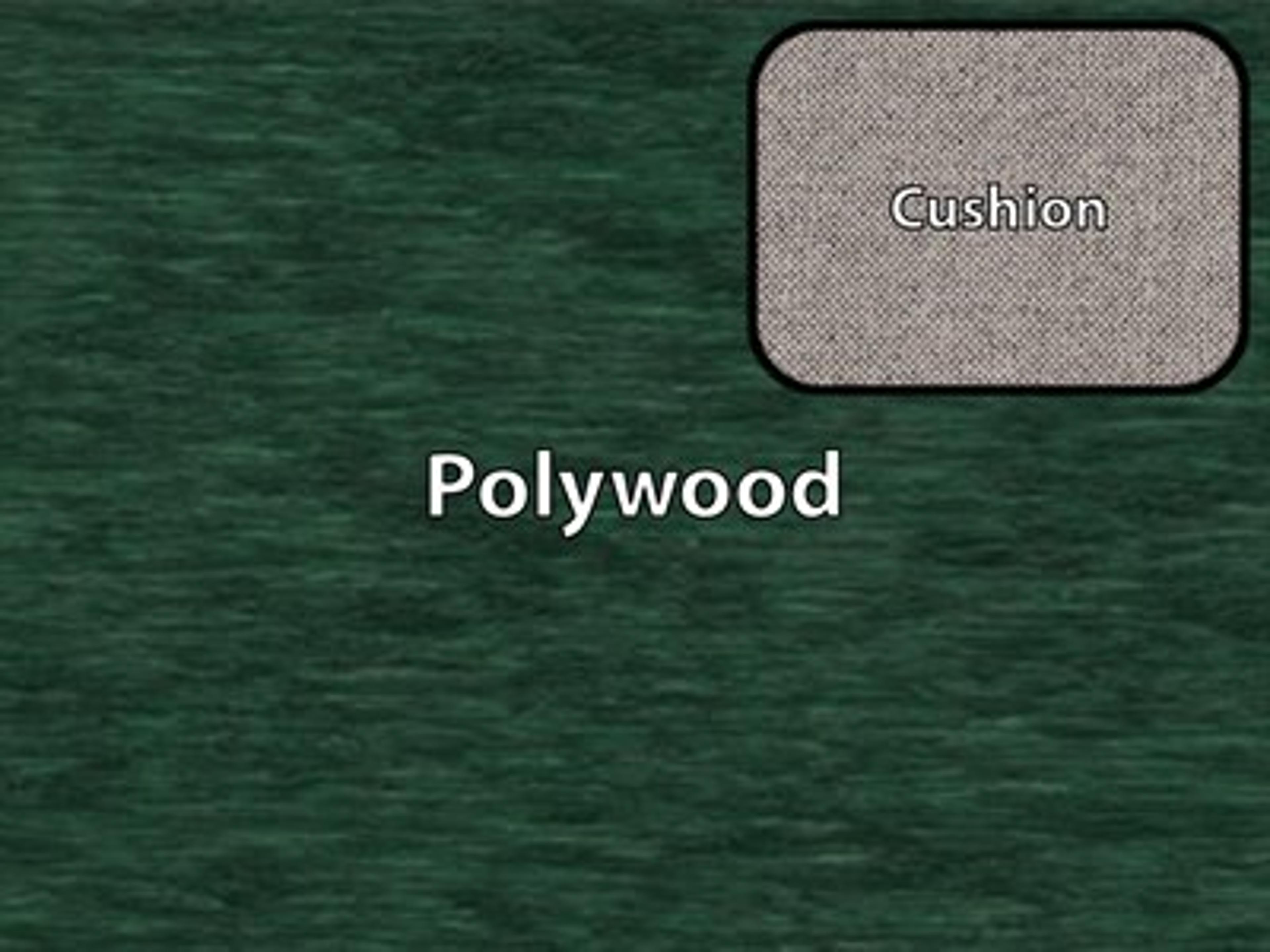 Polywood Finish / Cushion Color: Green Polywood / Weathered Tweed Cushion