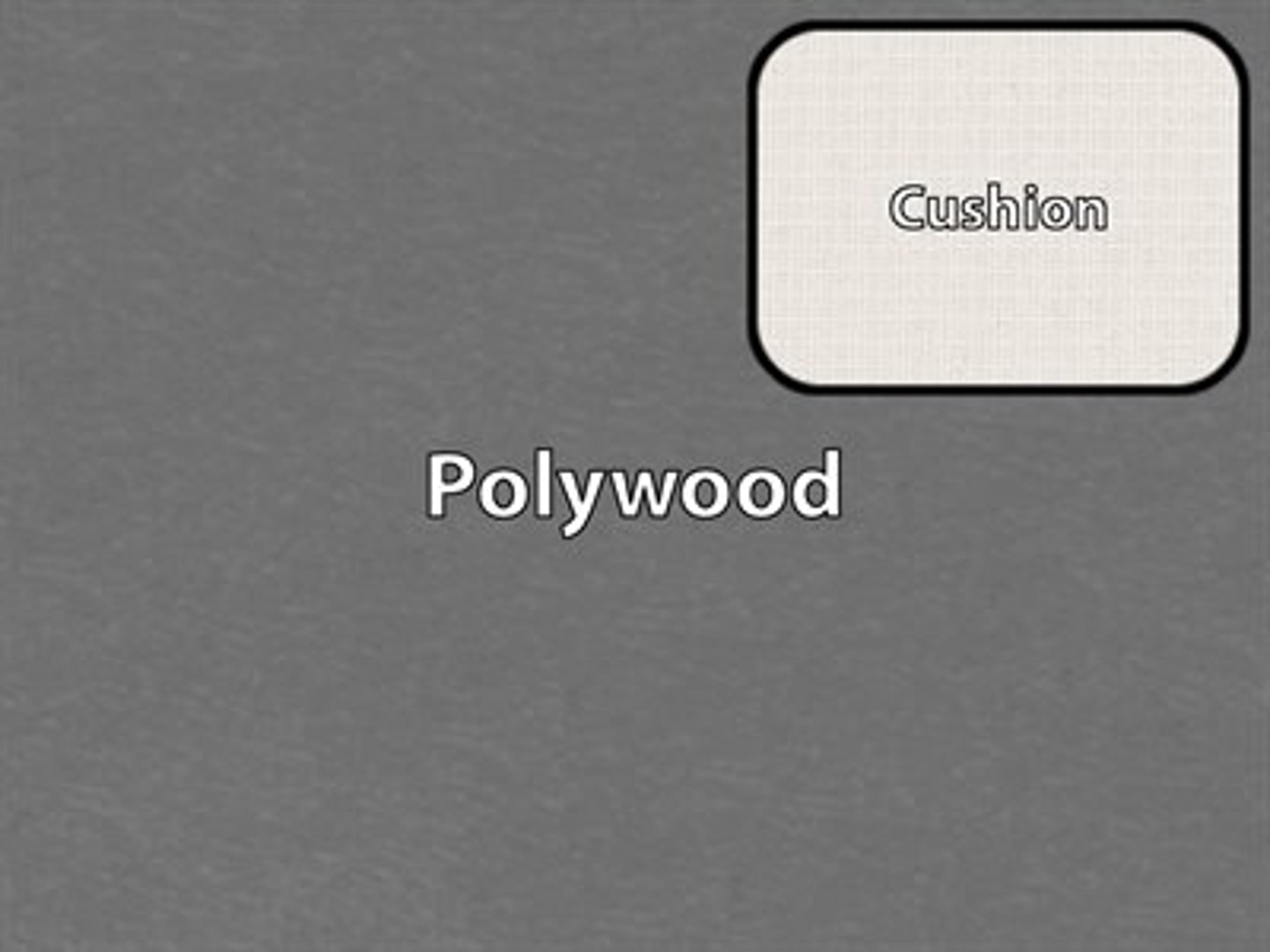 Polywood Finish / Cushion Color: Slate Grey Polywood / Natural Linen Cushion