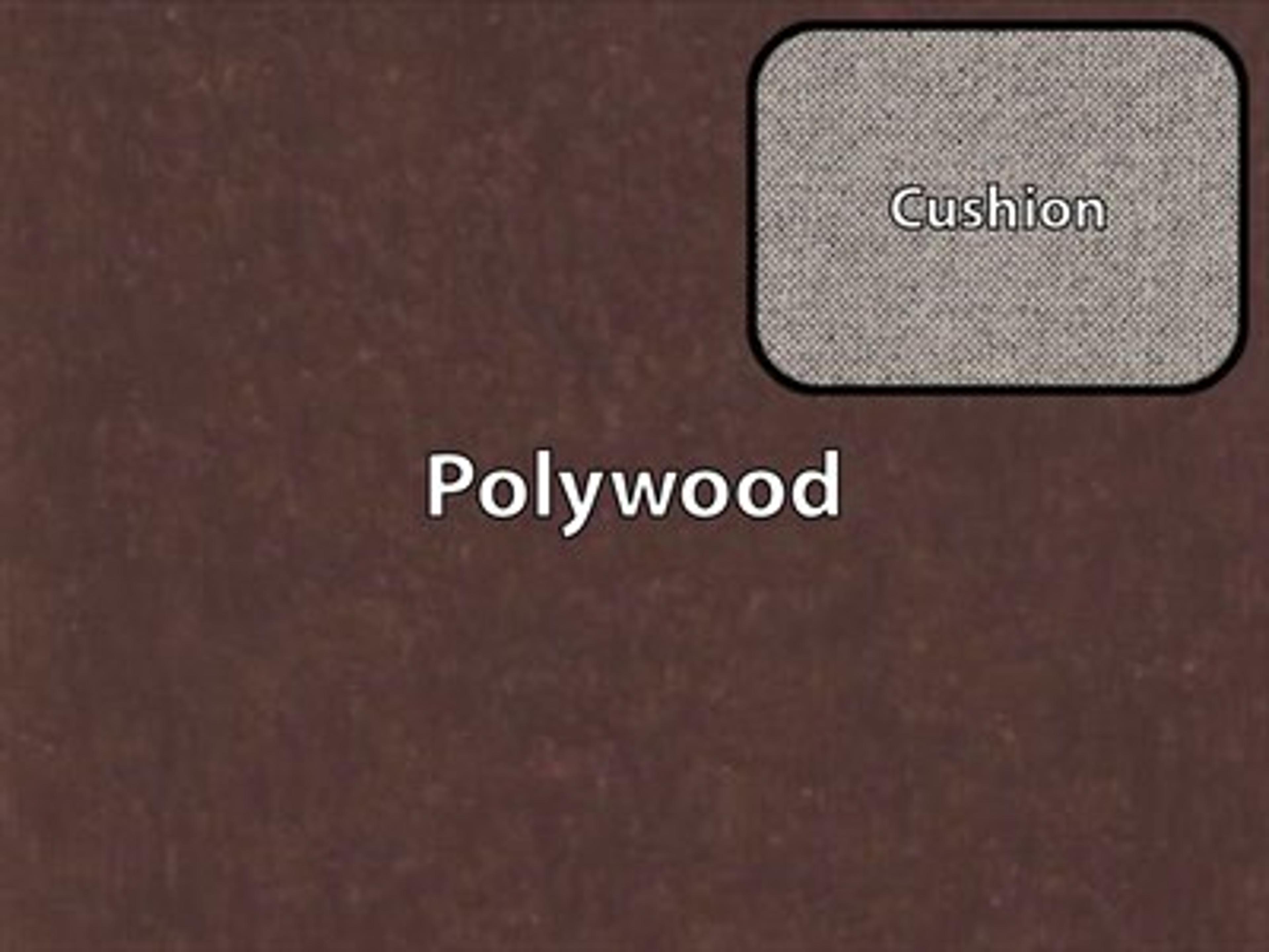 Polywood Finish / Cushion Color: Mahogany Polywood / Weathered Tweed Cushion