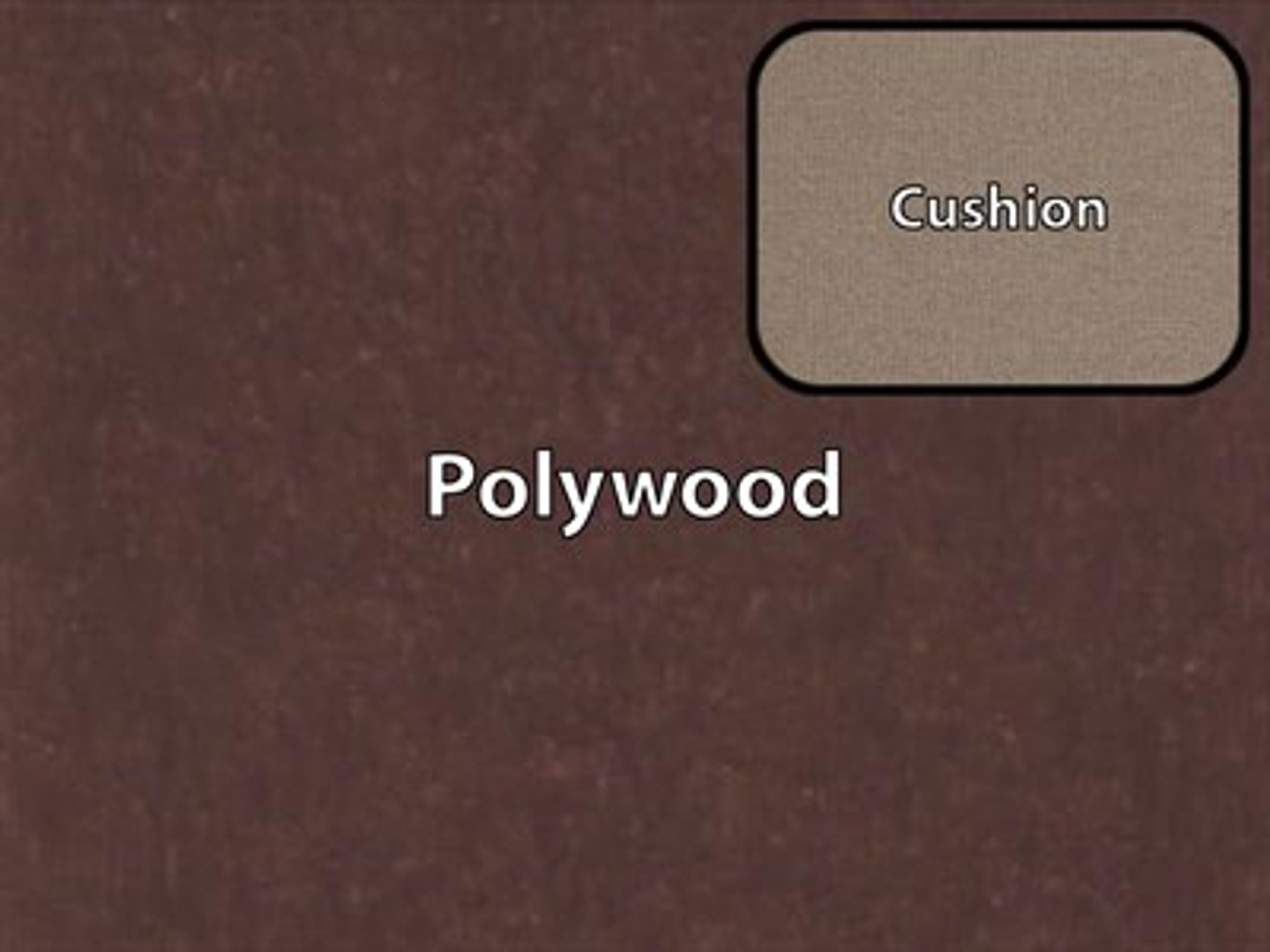Polywood Finish / Cushion Color: Mahogany Polywood / Spiced Burlap Cushion