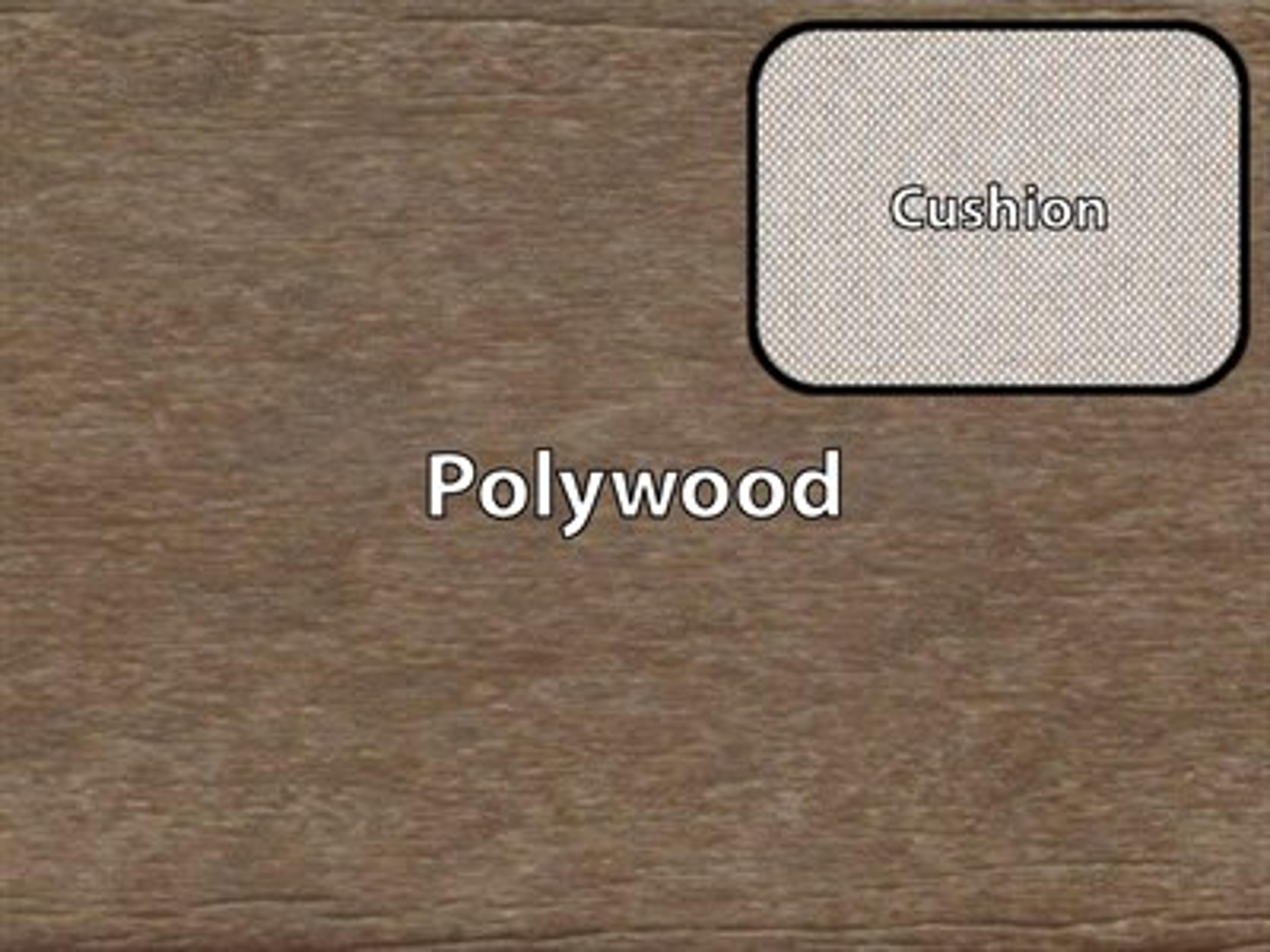 Polywood Finish / Cushion Color: Teak Polywood / Dune Burlap Cushion