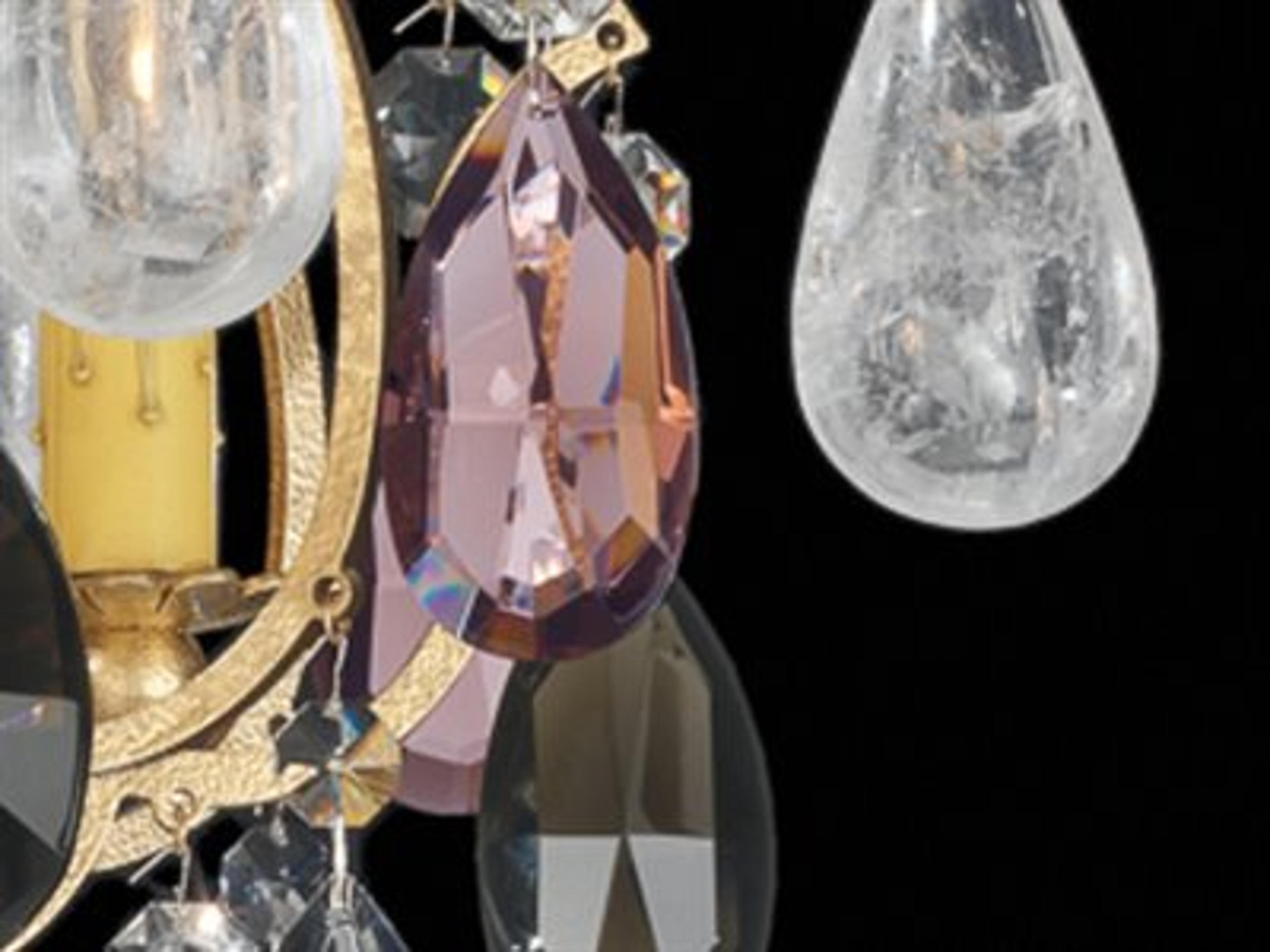 Crystal: Rock Crystal - Amethyst & Black Diamond