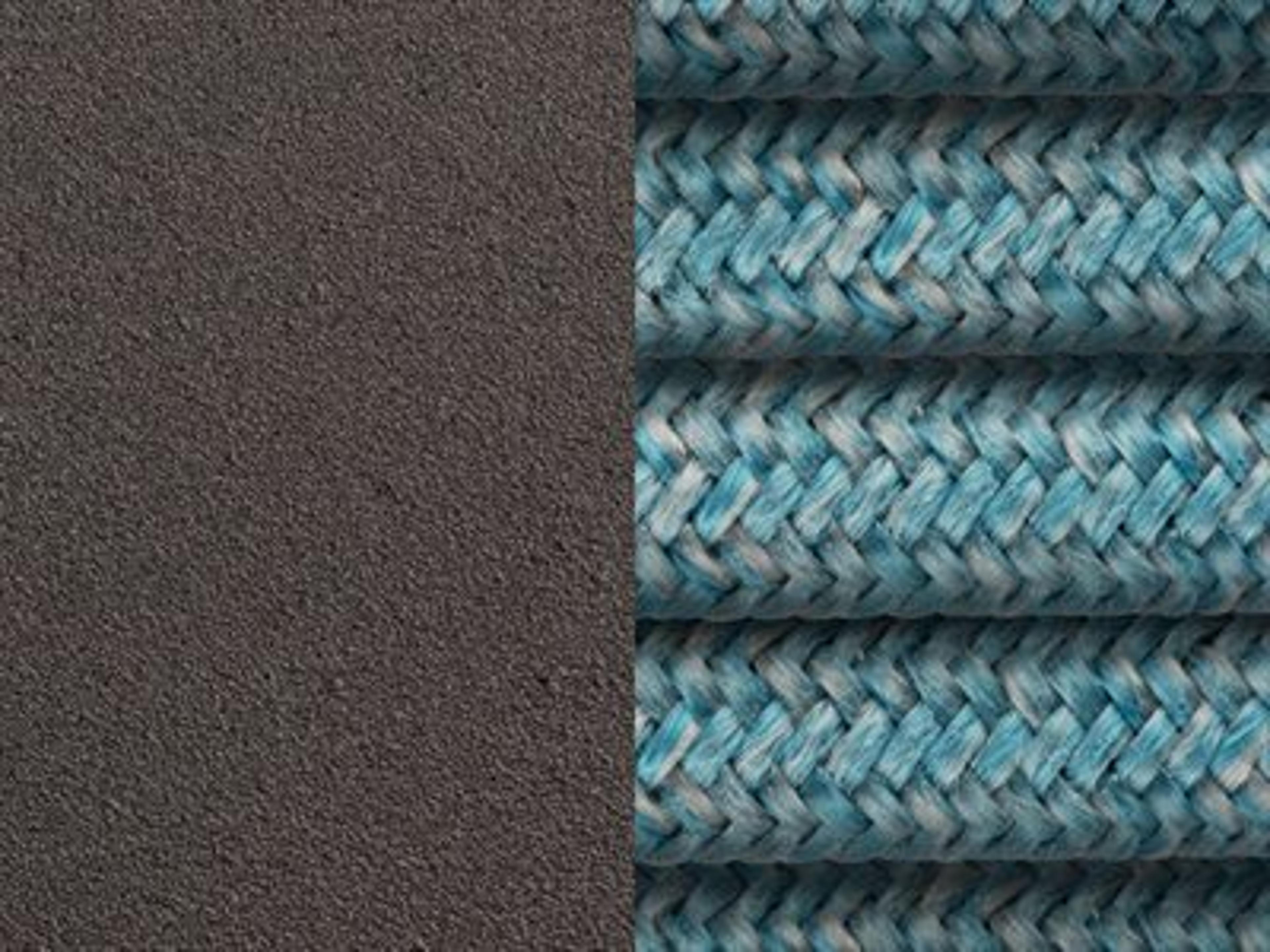 Table Finish: Tex Gray Frame with Teal & Gray Durarope