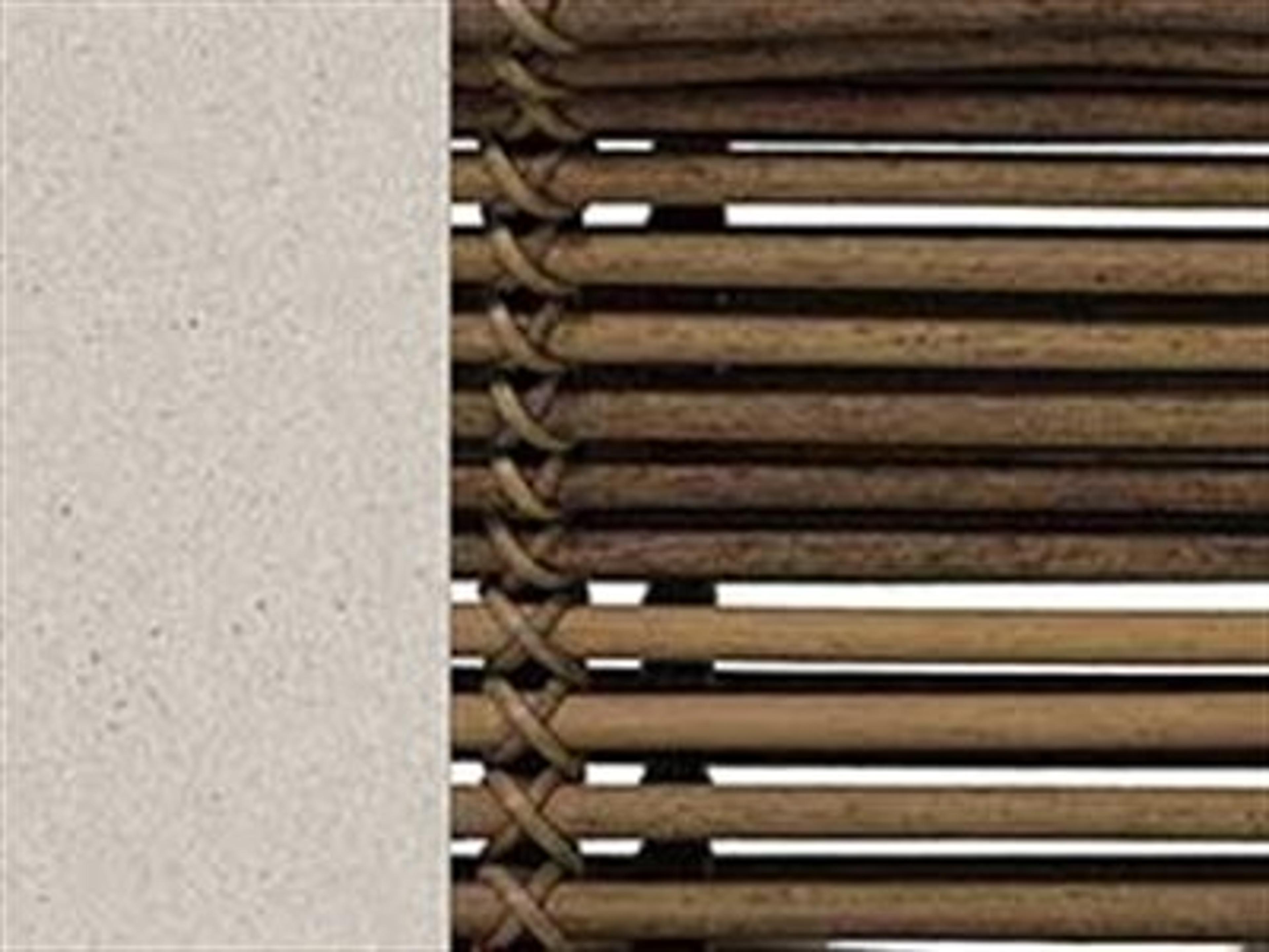 Table Finish: Raffia and Travertine