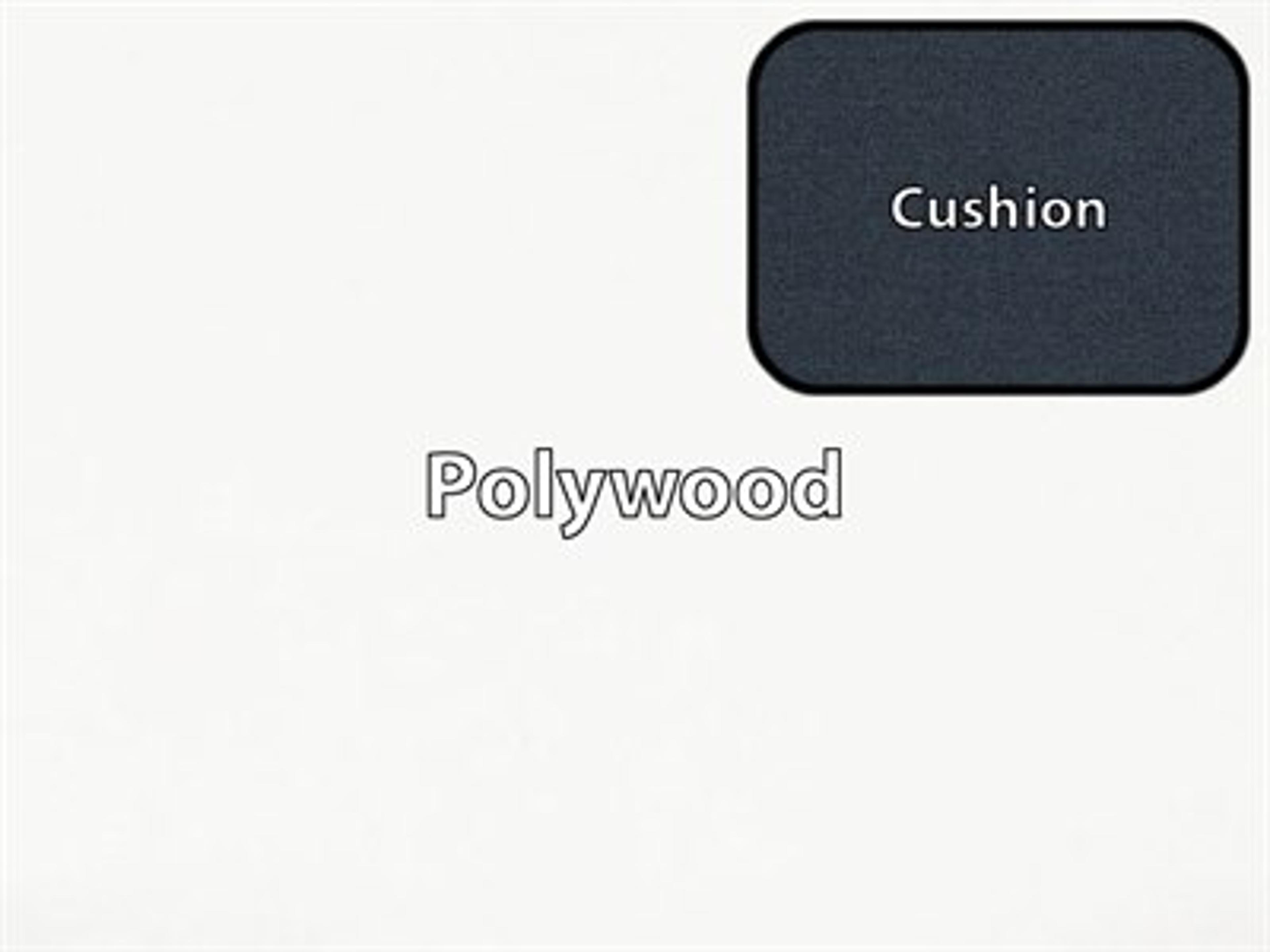 Polywood Finish / Cushion Color: Classic White MGP / Marine Indigo Cushion