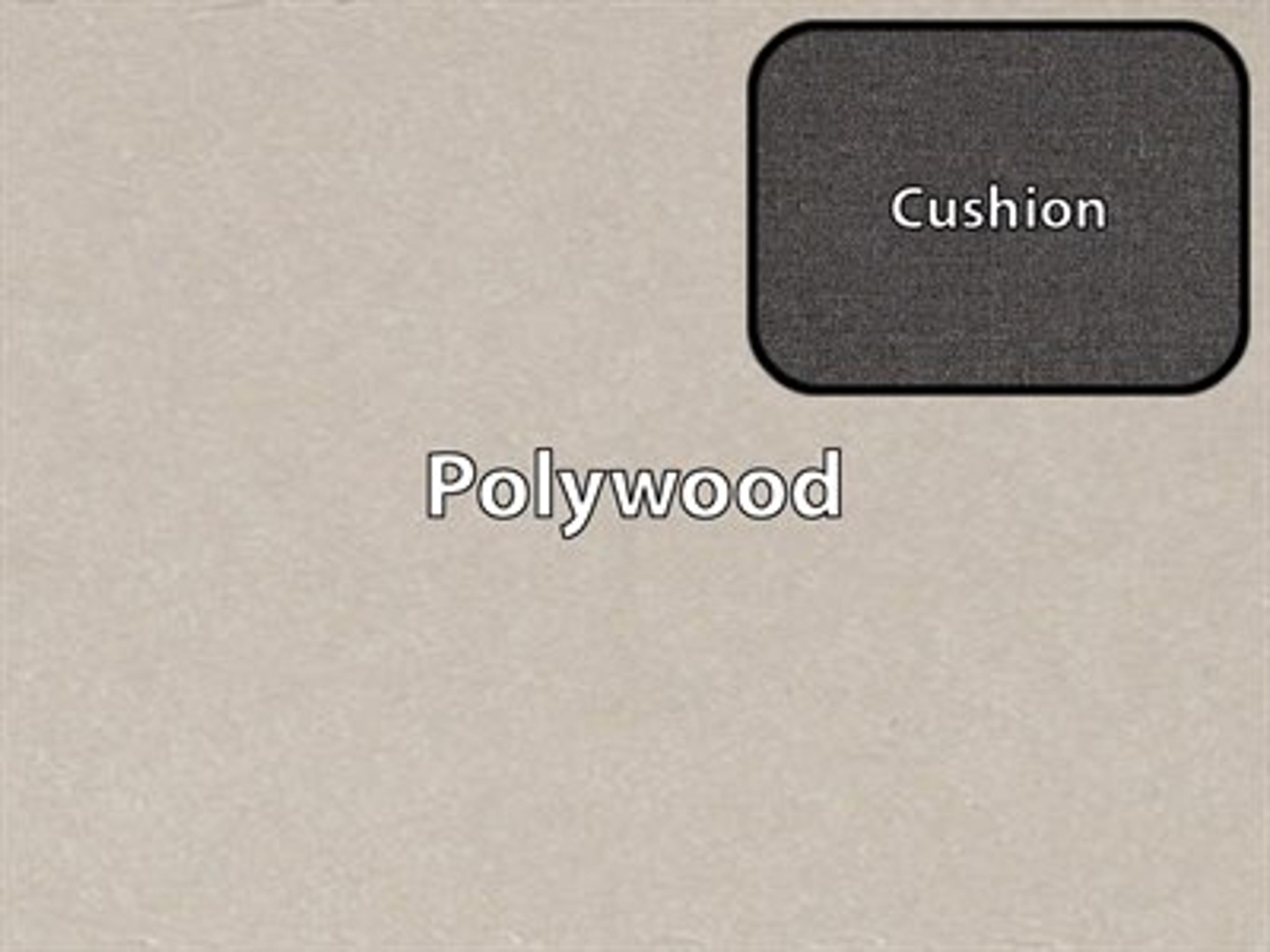 Polywood Finish / Cushion Color: Sand Castle MGP / Ash Charcoal Cushion